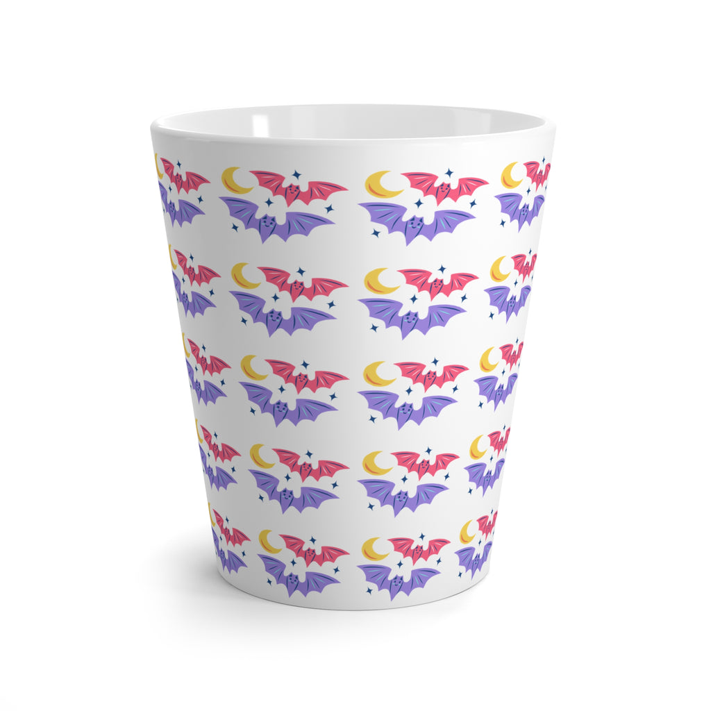 Cute Bats With Crescent Moon Latte Mug