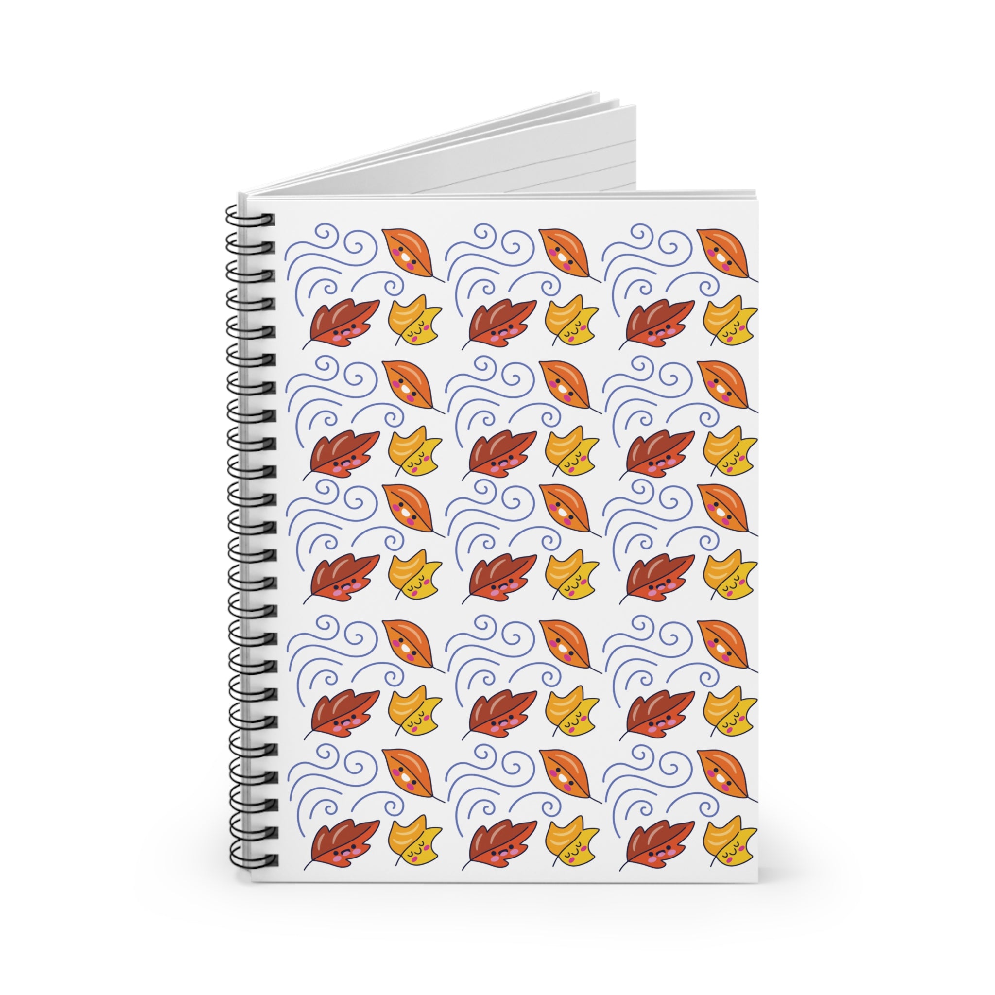 Leaves and Wind Spiral Notebook - Ruled Line