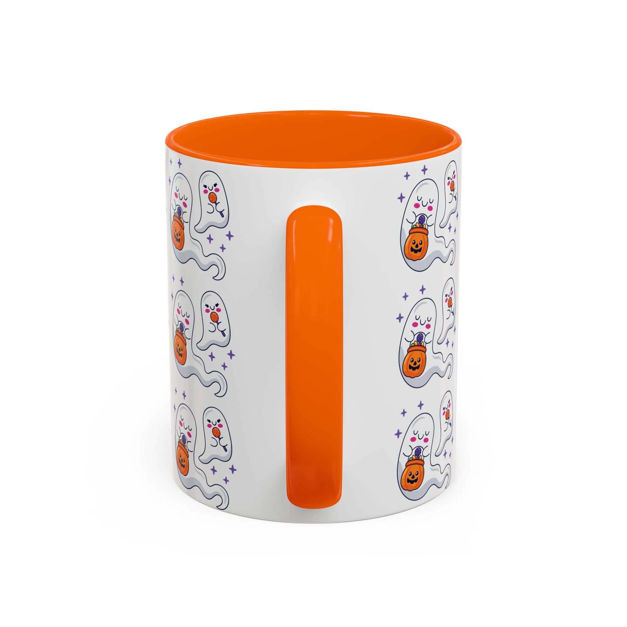 Halloween Ghosts Holding Treats Accent Coffee Mug (11, 15oz)