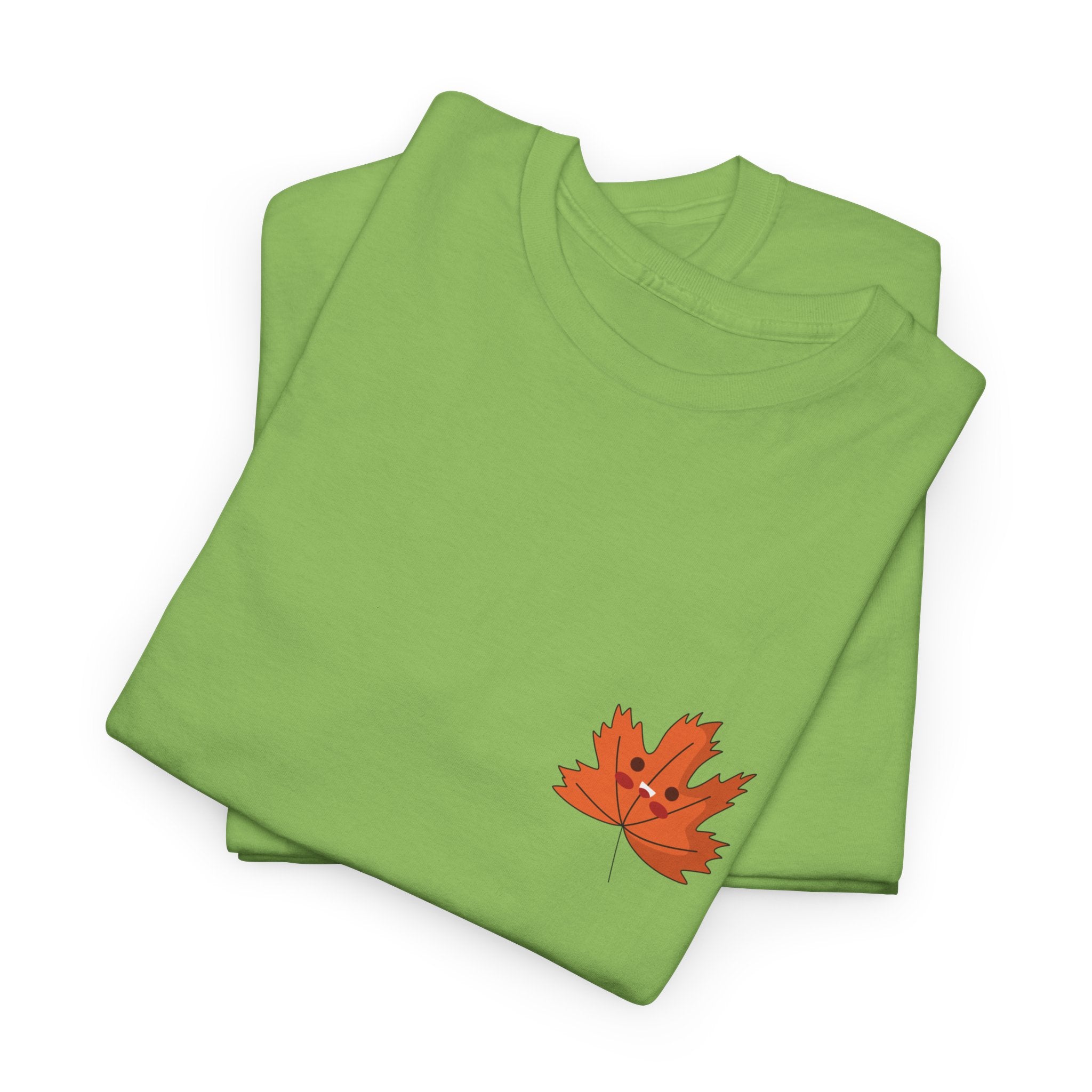 Cute Autumn Leaf Unisex Heavy Cotton Tee