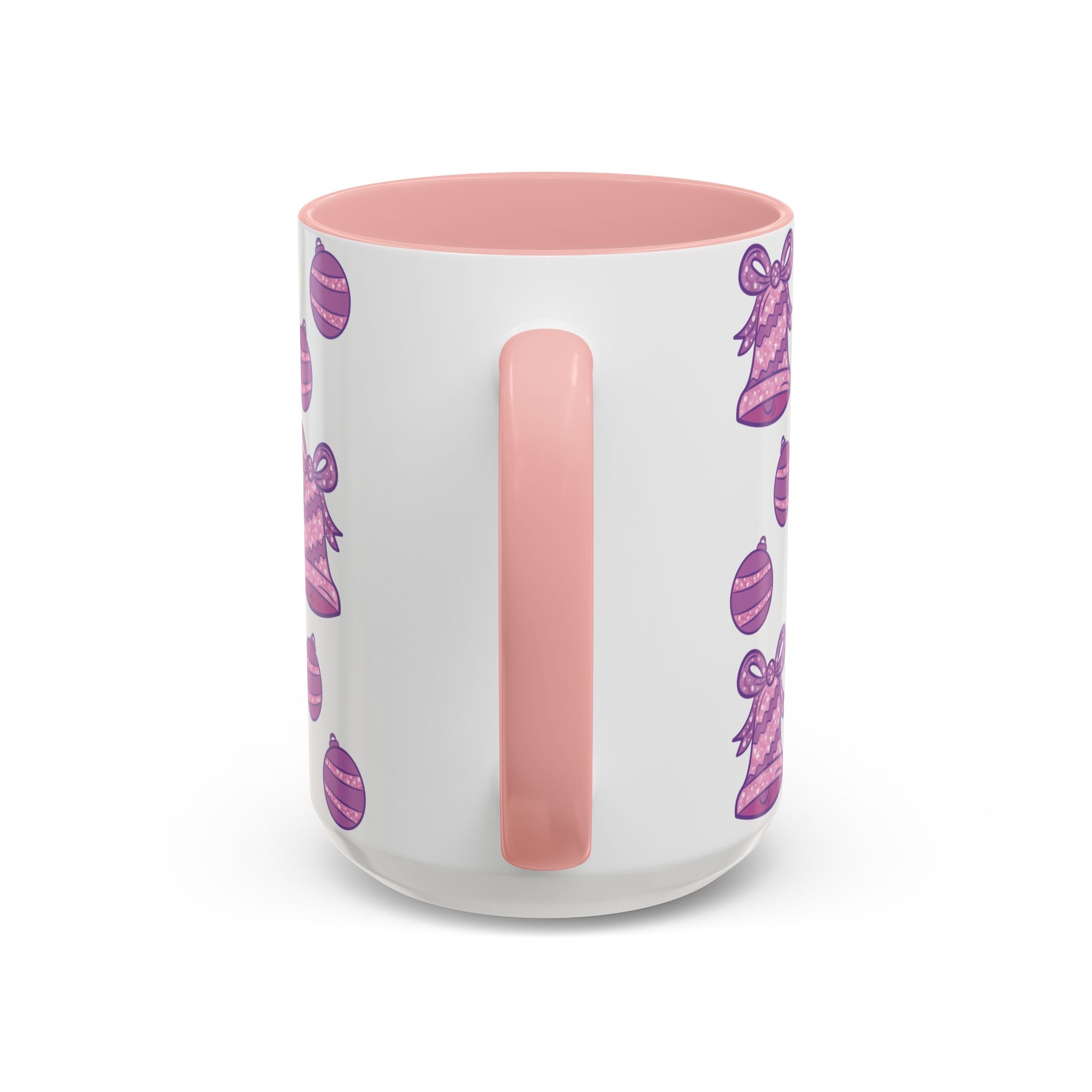 Glittery Purple-Pink Holiday Pattern Accent Coffee Mug  (11/15oz)