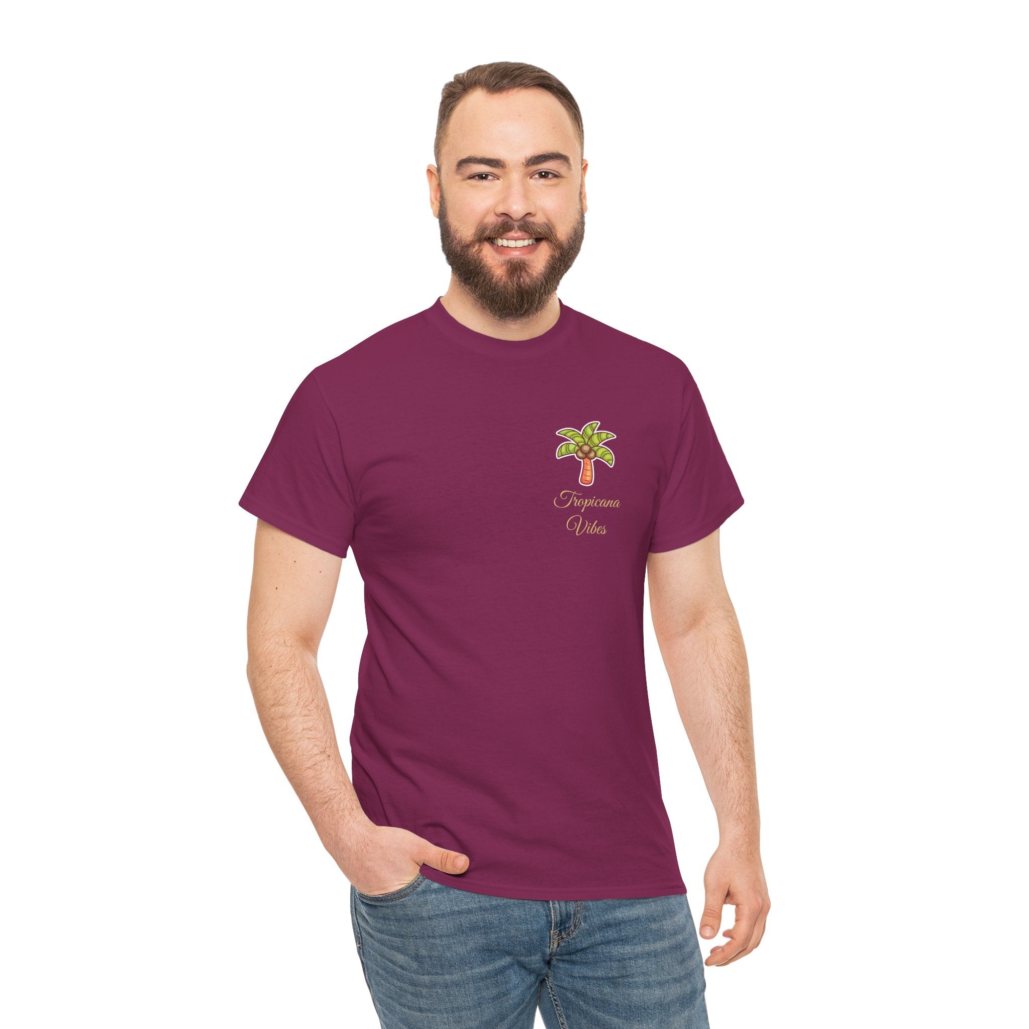 Tropicana Vibes T-Shirt — Tropical Palm Beach Graphic Tee