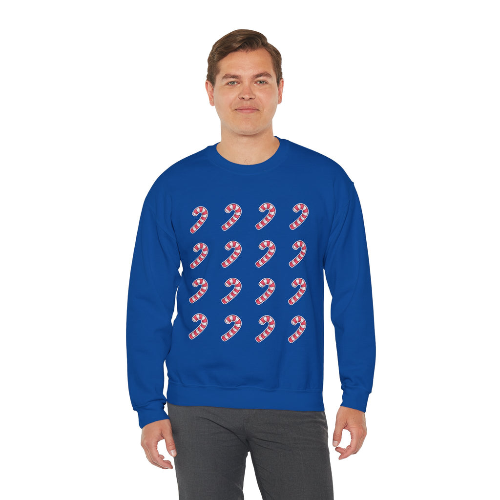 Candy Cane Pattern Crewneck Sweatshirt