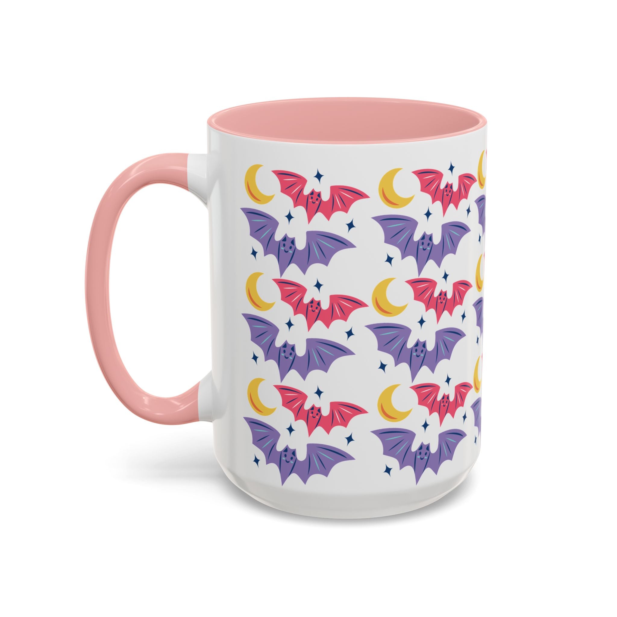 Cute Bats With Crescent Moon Accent Coffee Mug (11, 15oz)