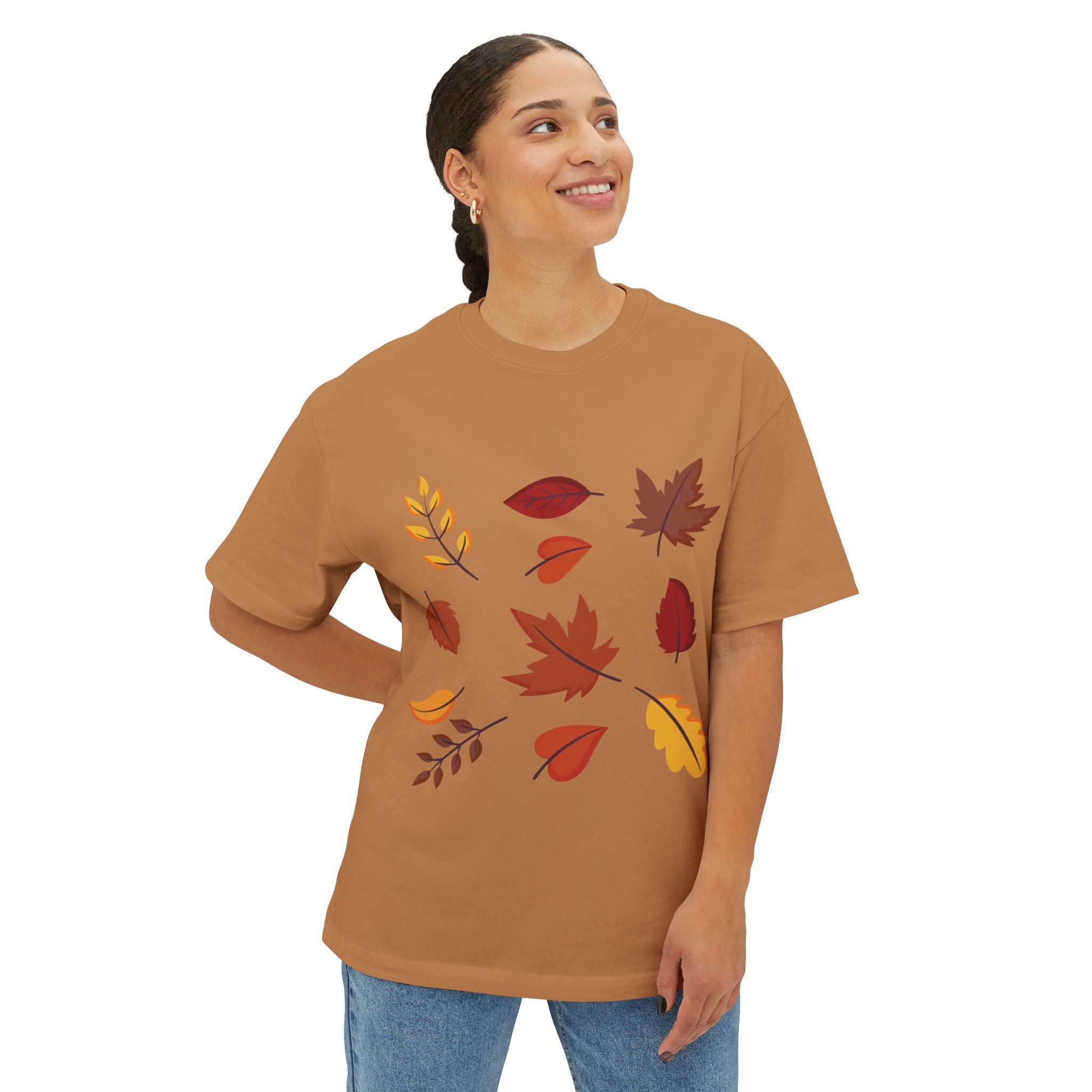 Autumn Leaves Unisex Oversized Boxy Tee