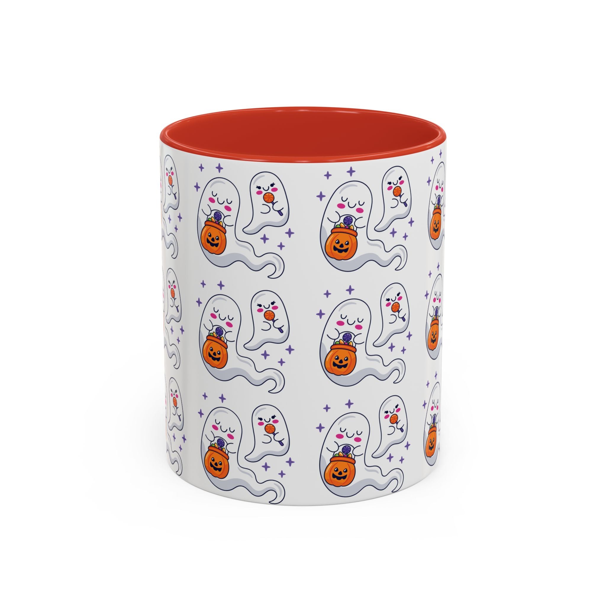 Halloween Ghosts Holding Treats Accent Coffee Mug (11, 15oz)