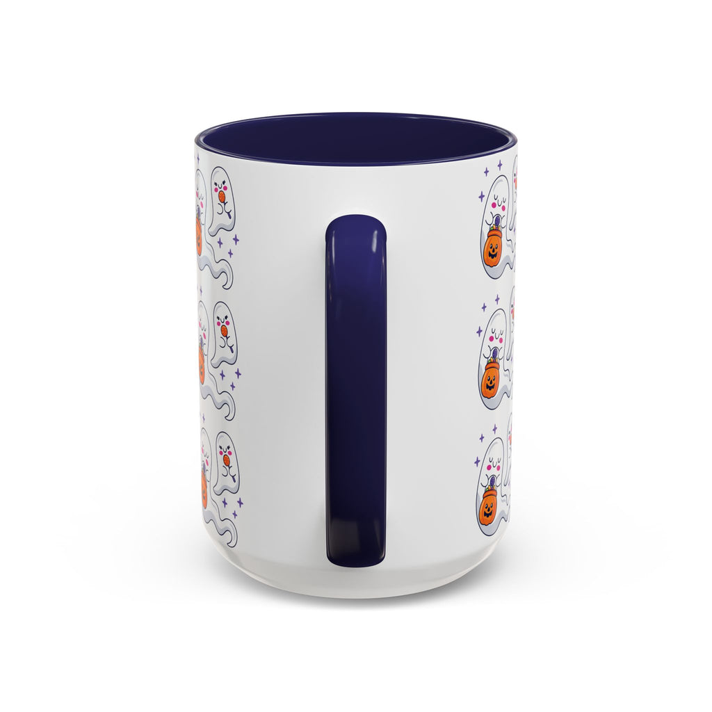 Halloween Ghosts Holding Treats Accent Coffee Mug (11, 15oz)