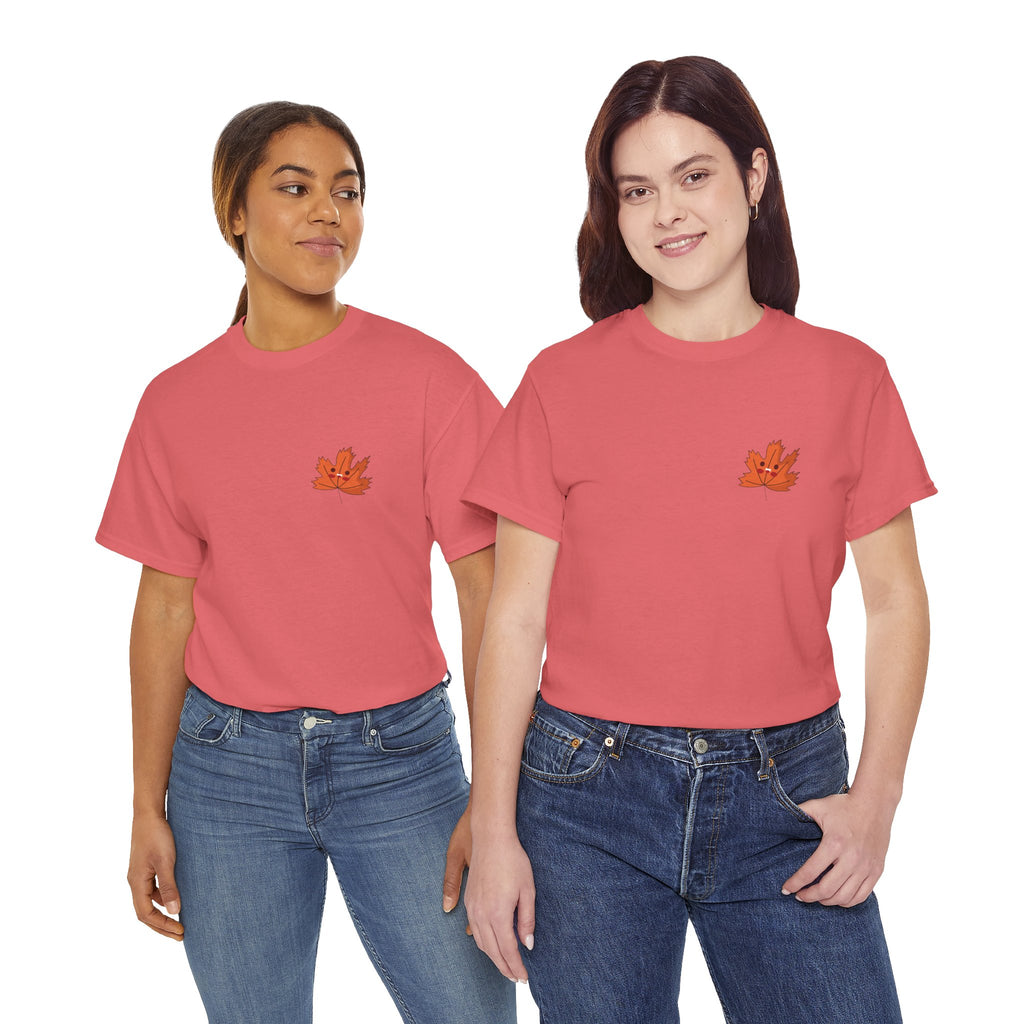 Cute Autumn Leaf Unisex Heavy Cotton Tee