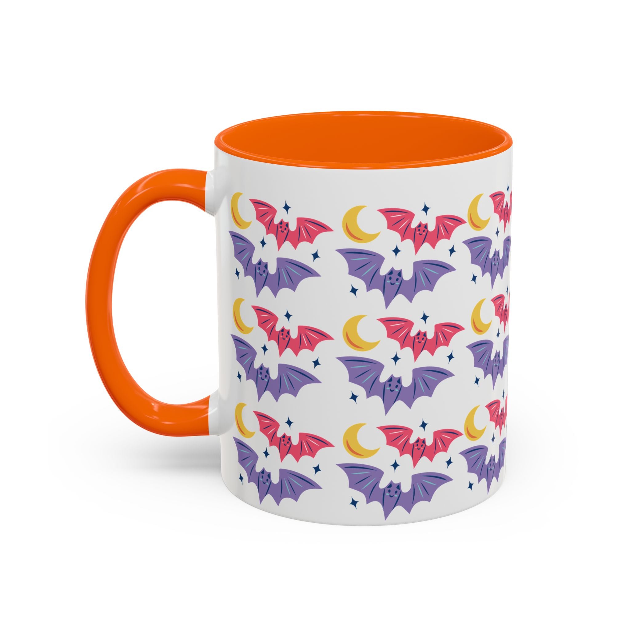 Cute Bats With Crescent Moon Accent Coffee Mug (11, 15oz)