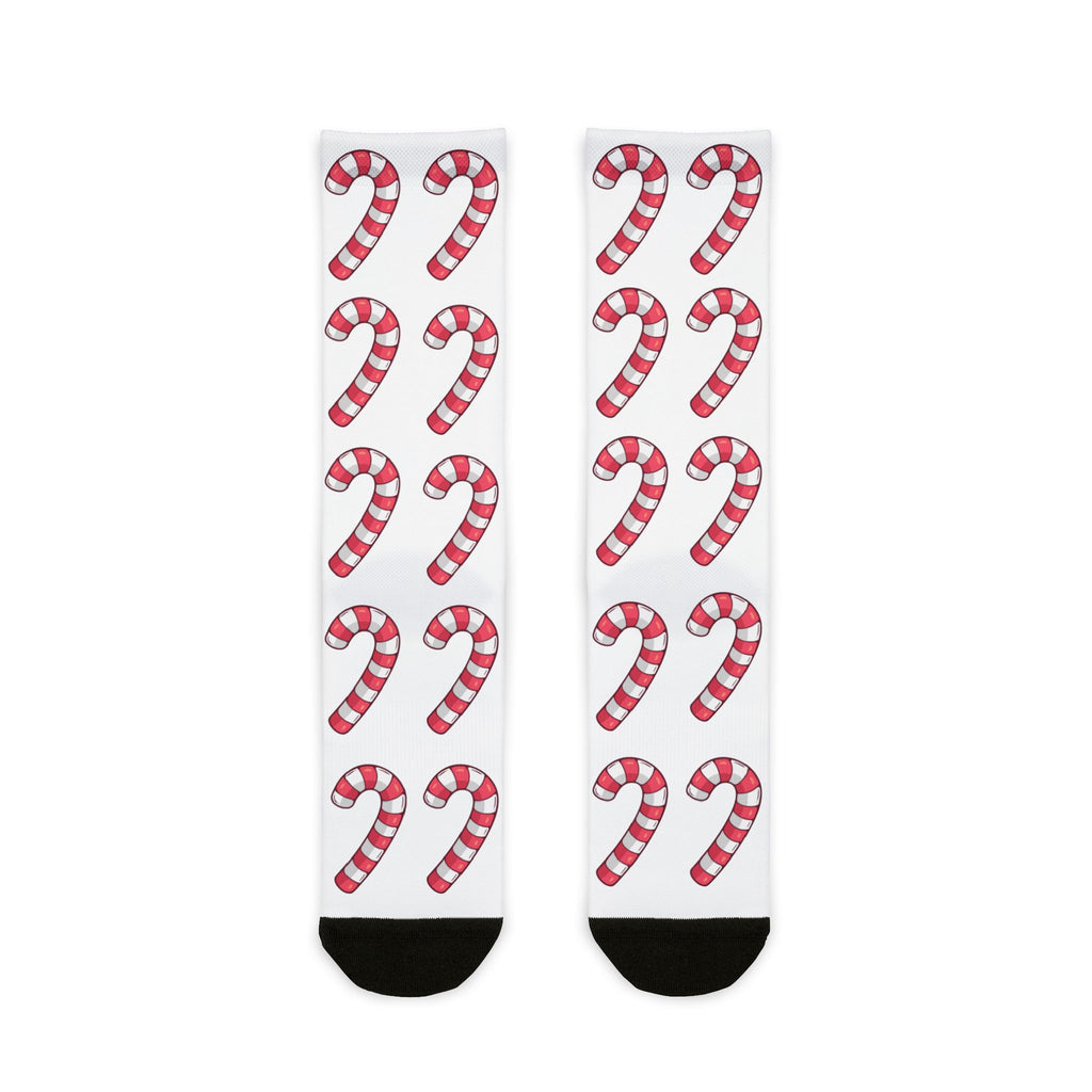 Candy Cane Pattern Sublimation Crew Socks