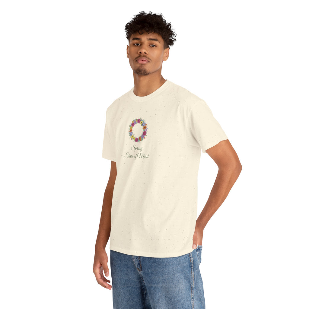 ''Spring State of Mind'' T-Shirt - Floral Wreath Spring Tee