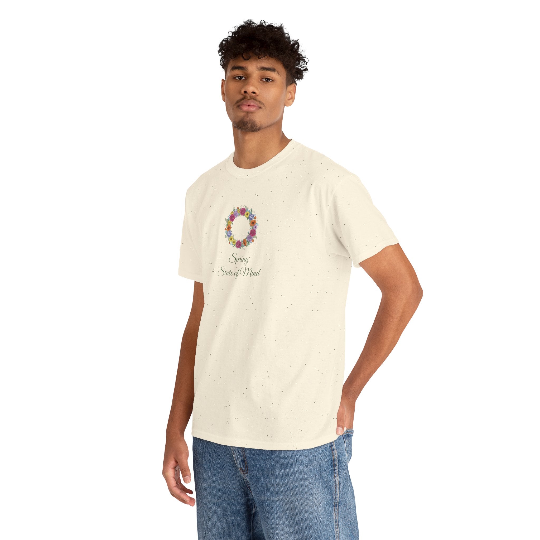 ''Spring State of Mind'' T-Shirt - Floral Wreath Spring Tee