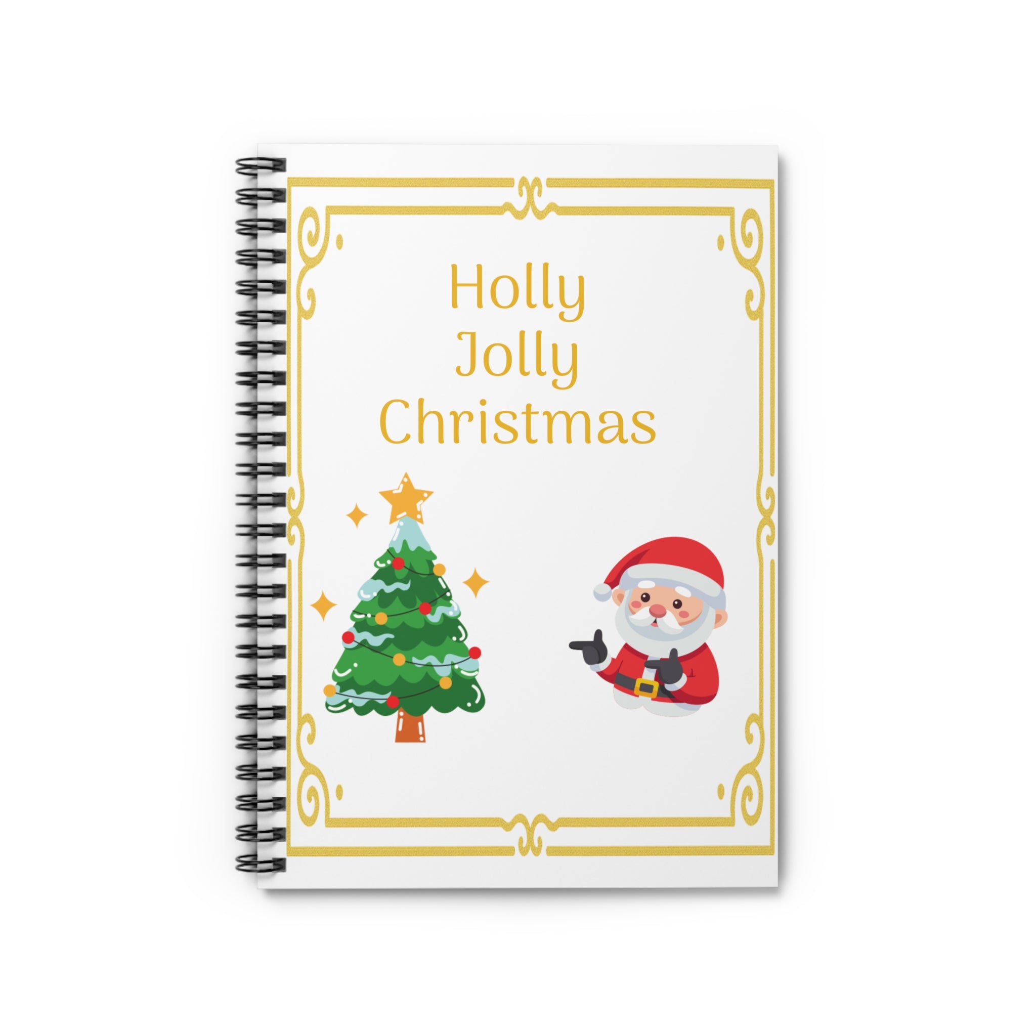 Holly Jolly Christmas Spiral Notebook — Ruled Line