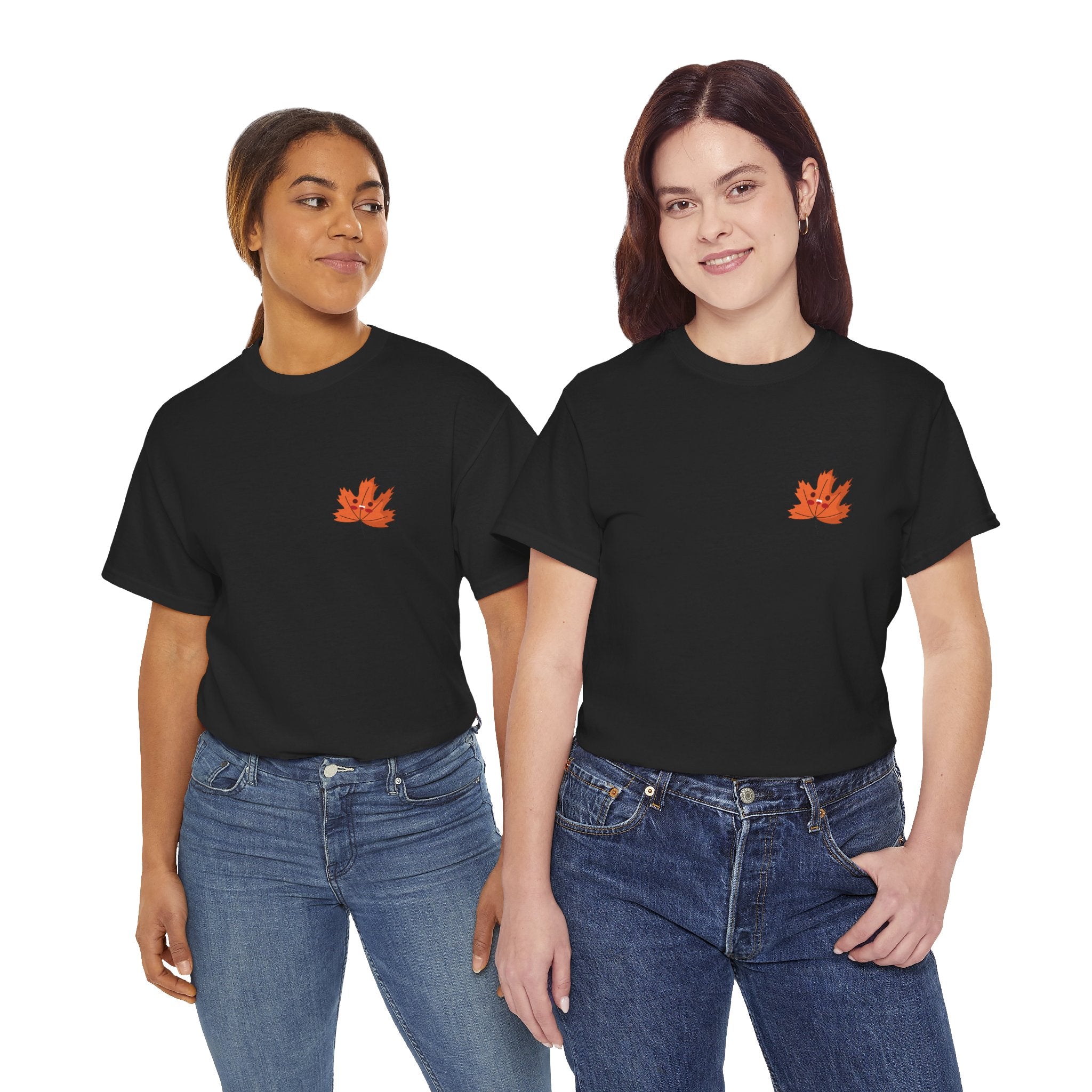 Cute Autumn Leaf Unisex Heavy Cotton Tee