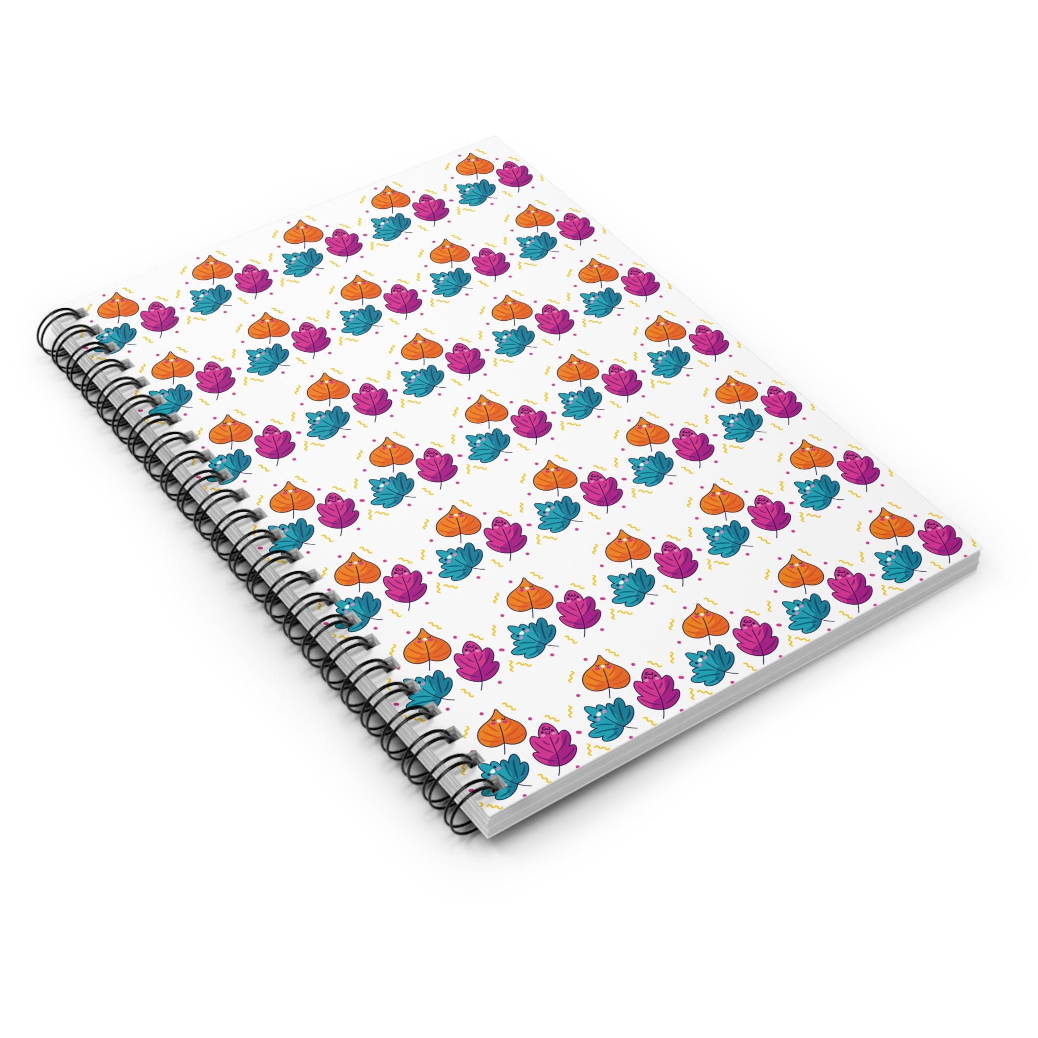 Bright Vibrant Leaves Spiral Notebook - Ruled Line