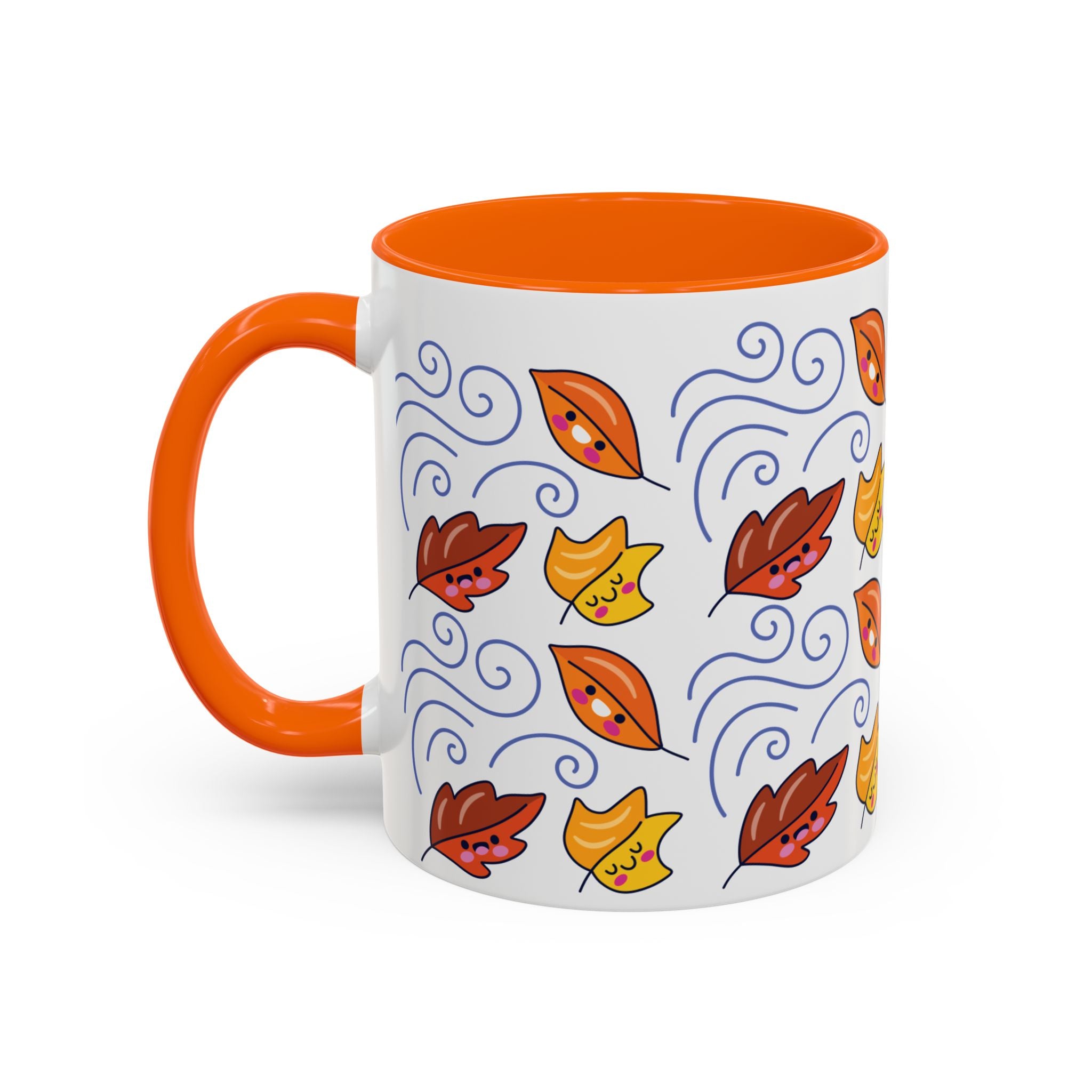 Leaves and Wind Accent Coffee Mug (11, 15oz)