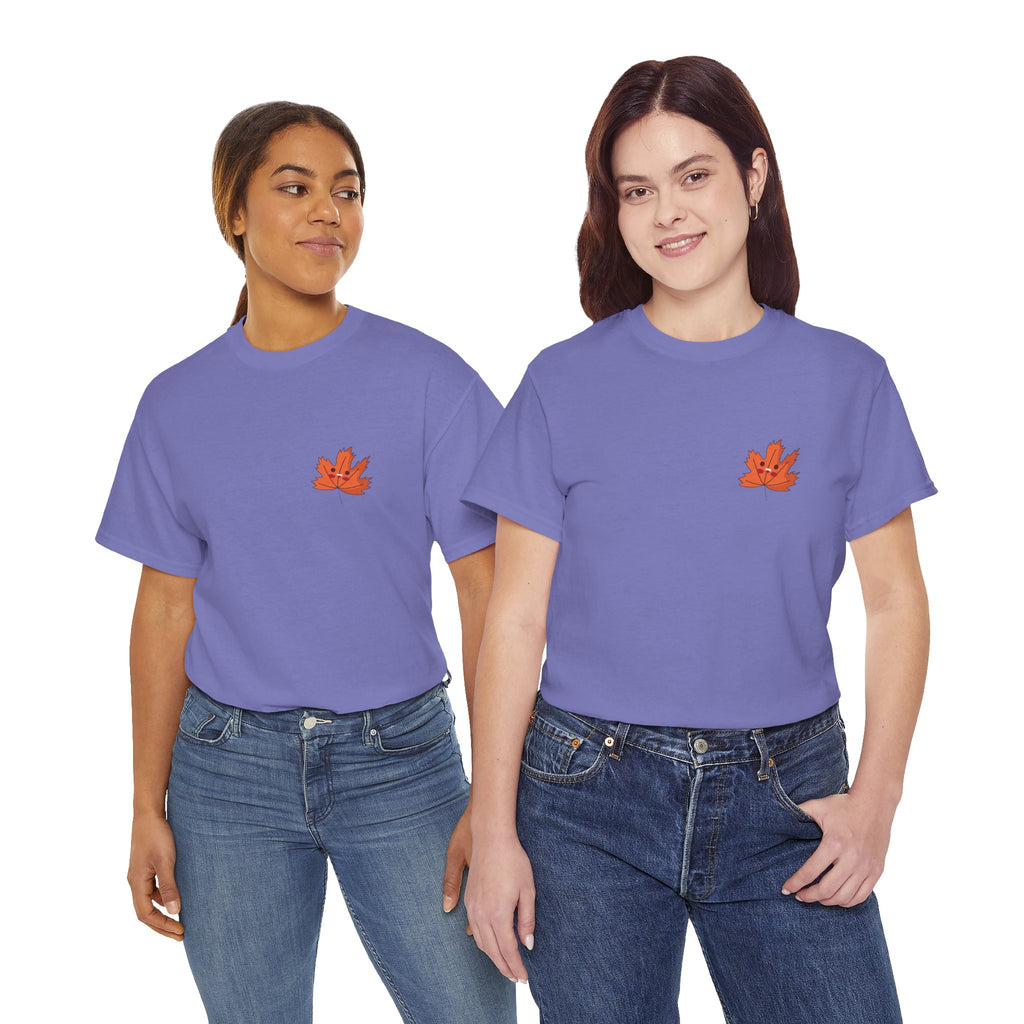 Cute Autumn Leaf Unisex Heavy Cotton Tee