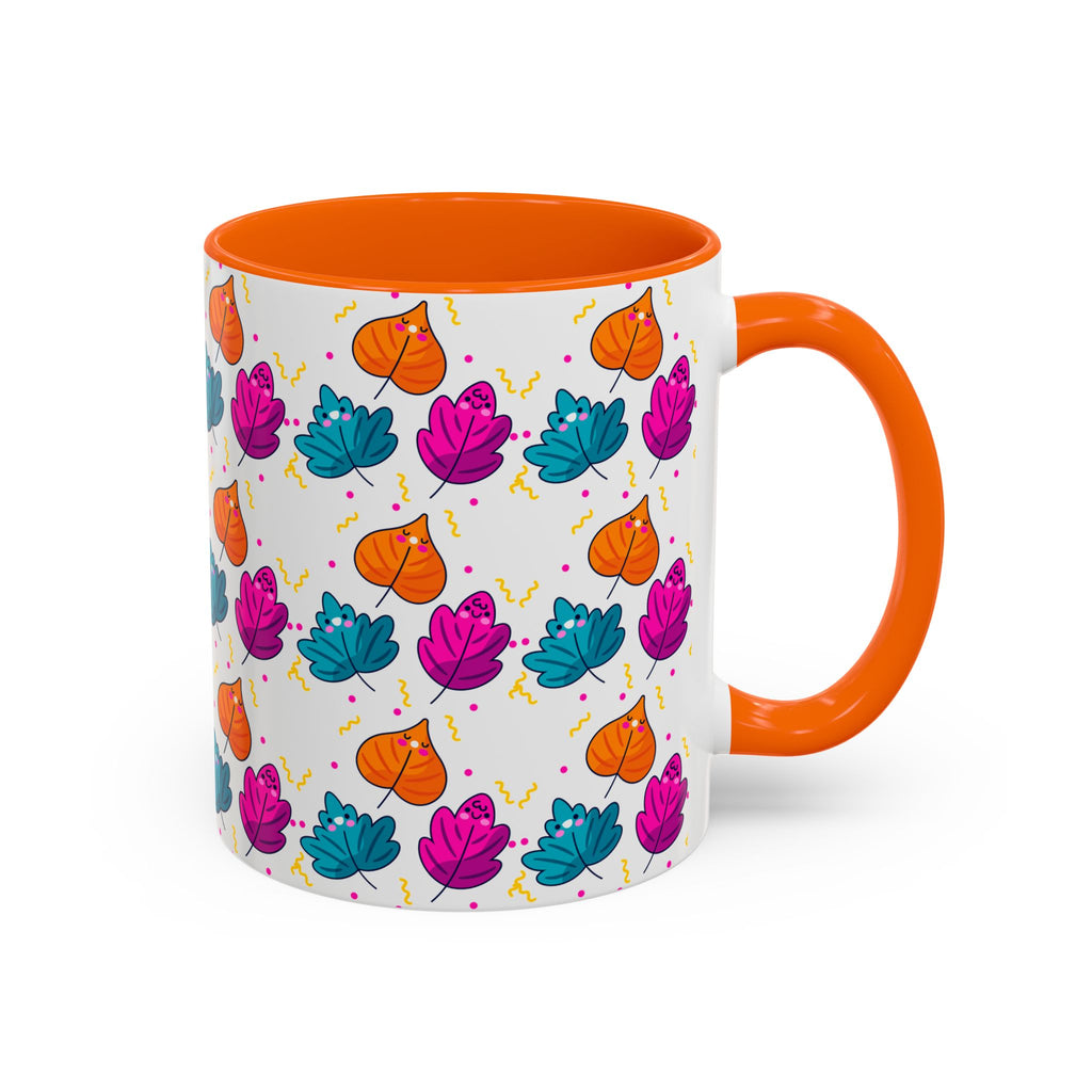 Bright Vibrant Leaves Accent Coffee Mug (11, 15 oz)