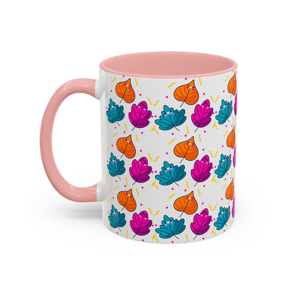 Bright Vibrant Leaves Accent Coffee Mug (11, 15 oz)