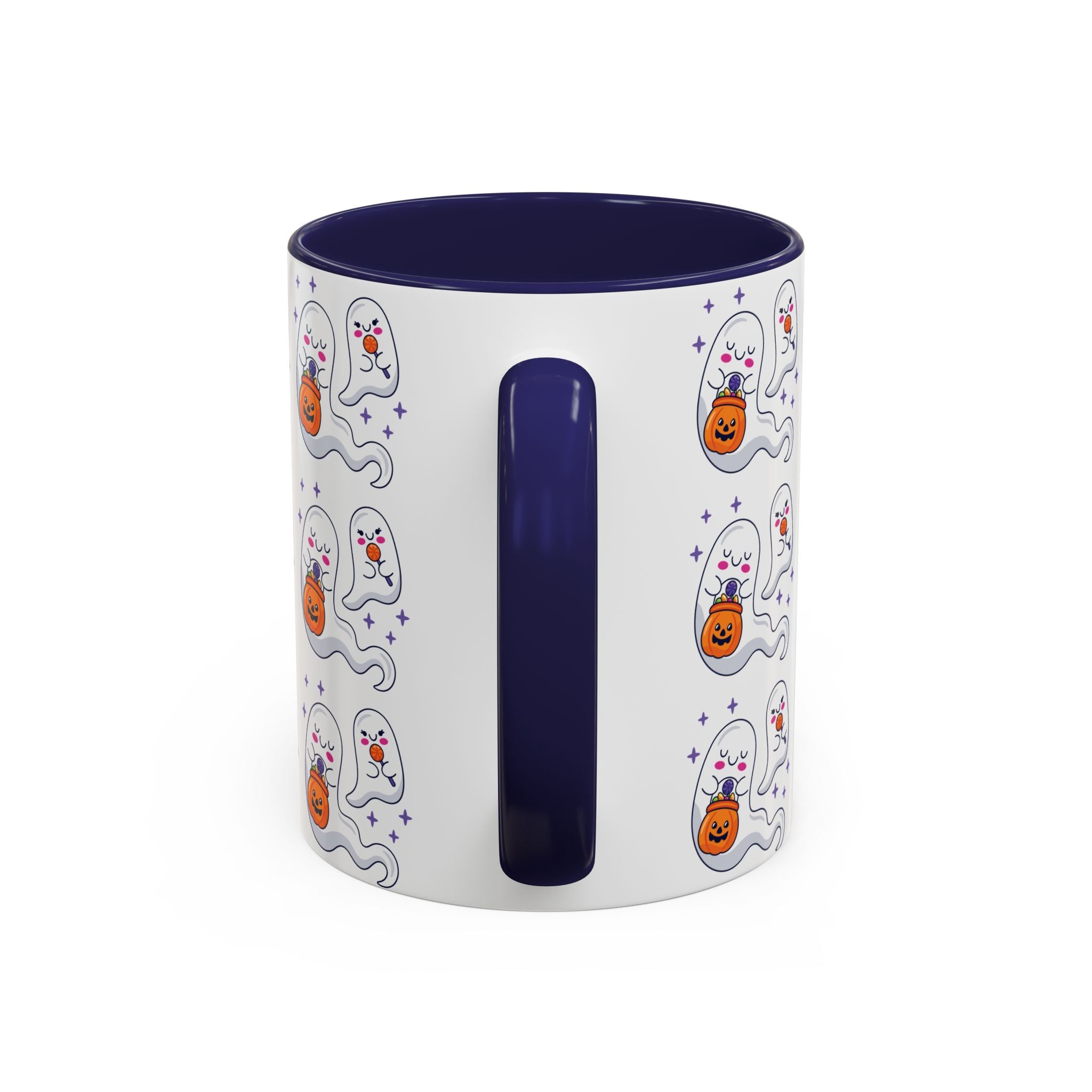 Halloween Ghosts Holding Treats Accent Coffee Mug (11, 15oz)