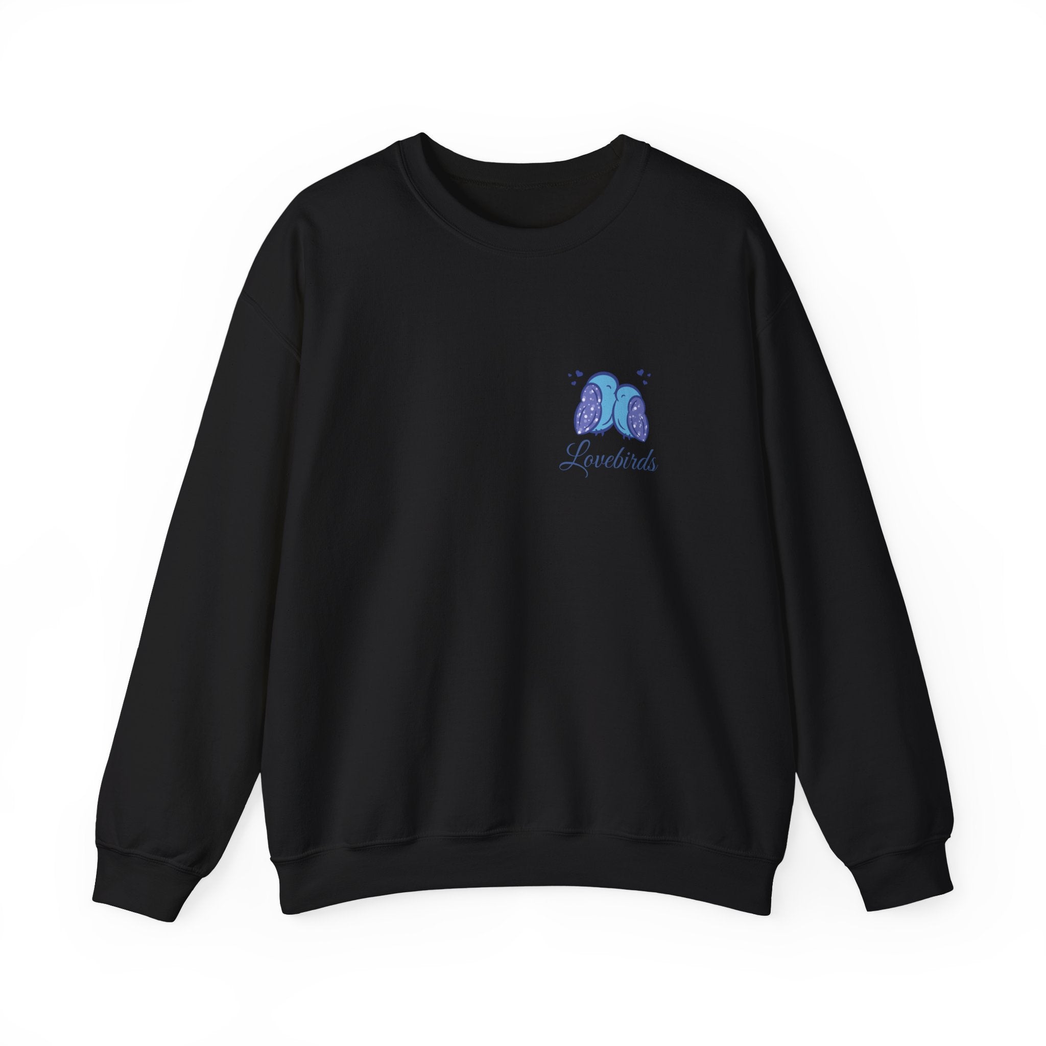 ''Lovebirds'' Sweatshirt — Cute Blue Lovebirds Crewneck Sweatshirt