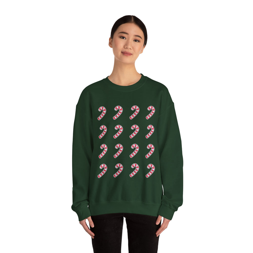 Candy Cane Pattern Crewneck Sweatshirt