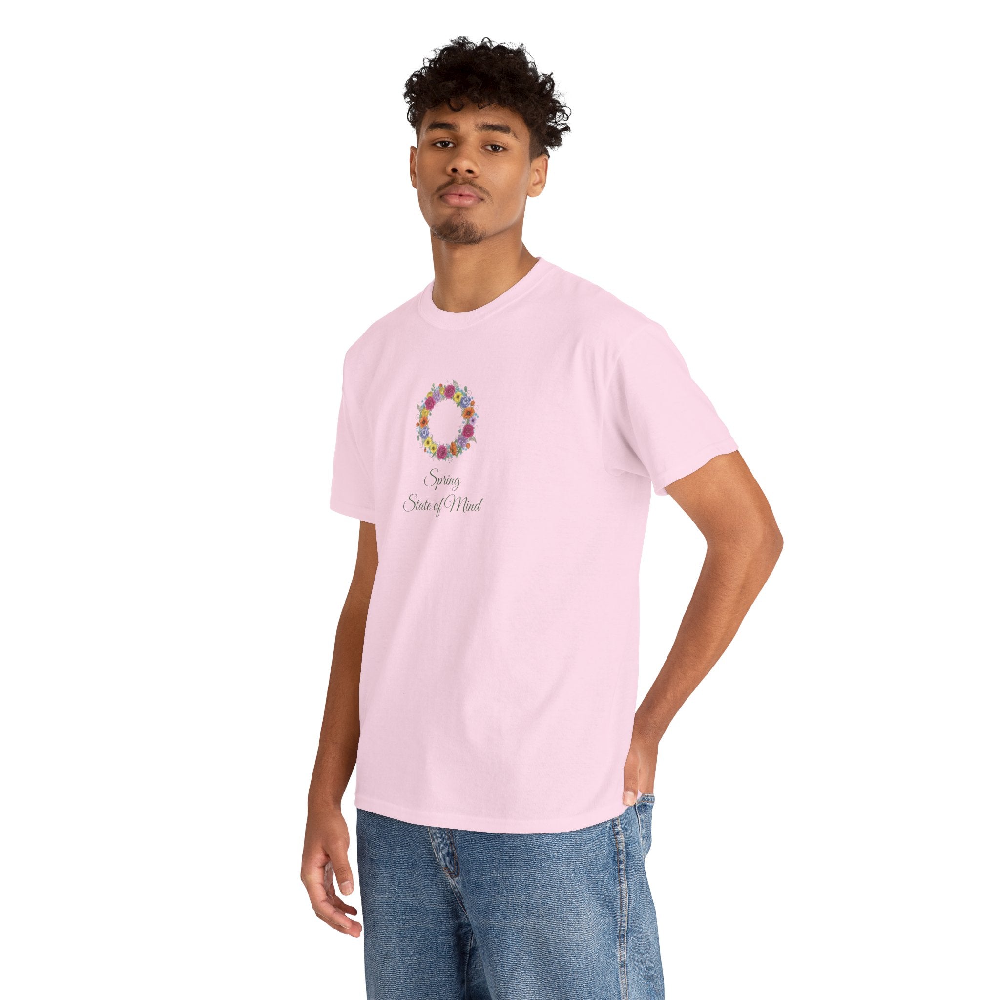 ''Spring State of Mind'' T-Shirt - Floral Wreath Spring Tee
