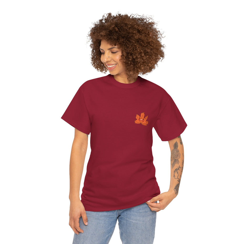 Cute Autumn Leaf Unisex Heavy Cotton Tee