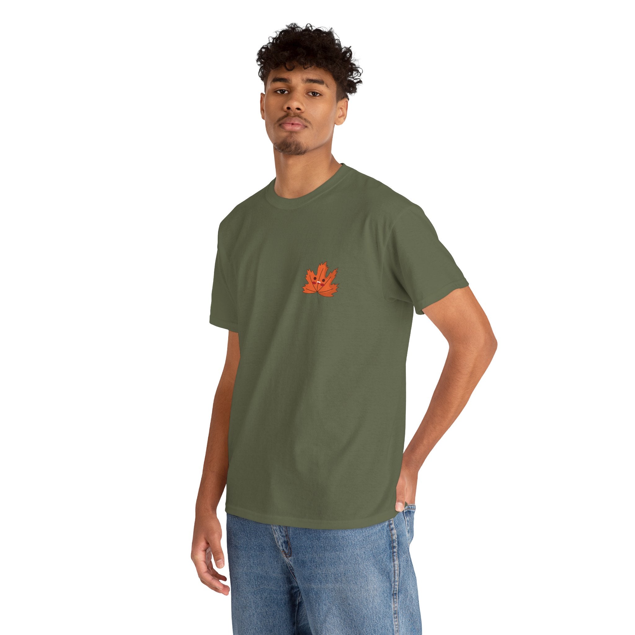 Cute Autumn Leaf Unisex Heavy Cotton Tee