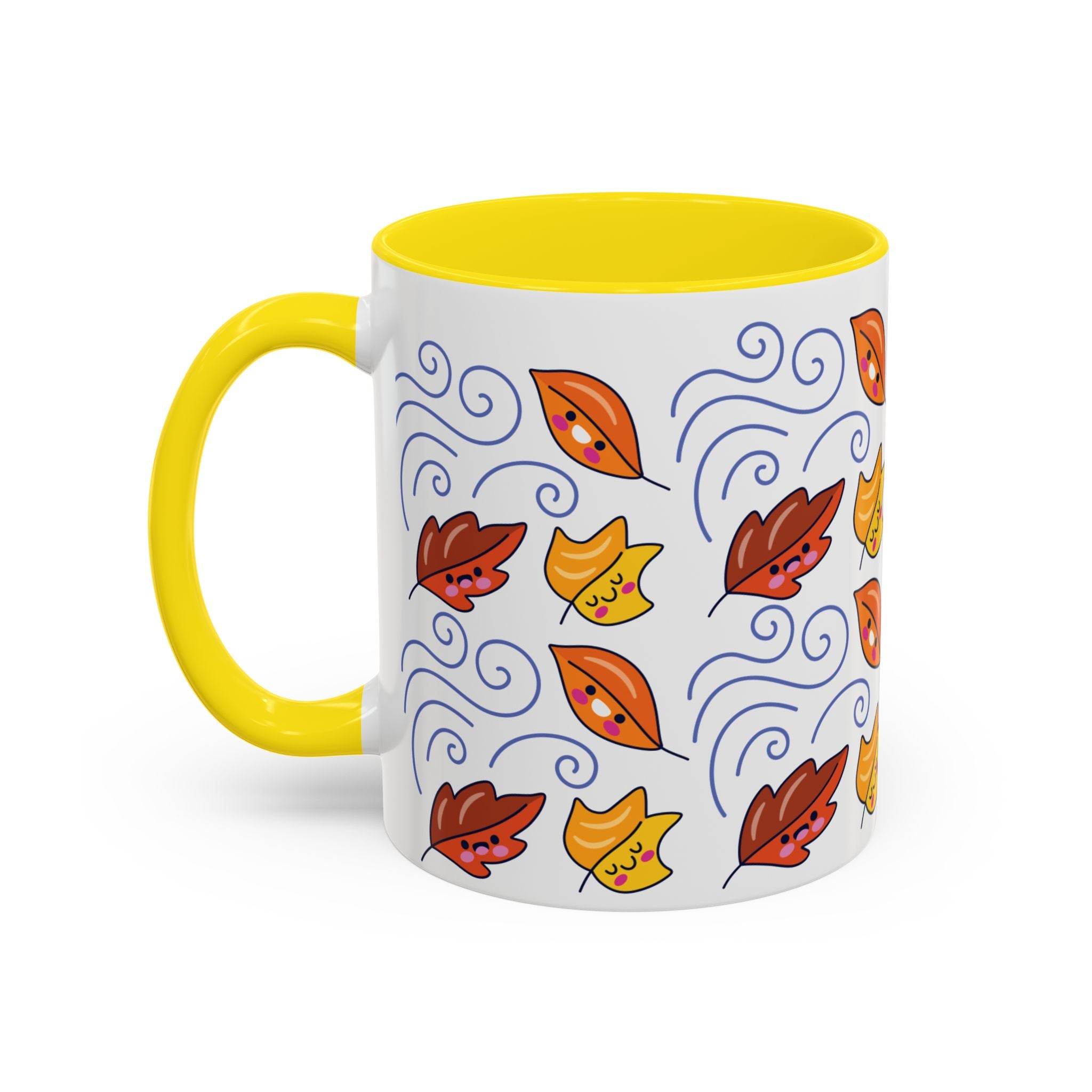Leaves and Wind Accent Coffee Mug (11, 15oz)