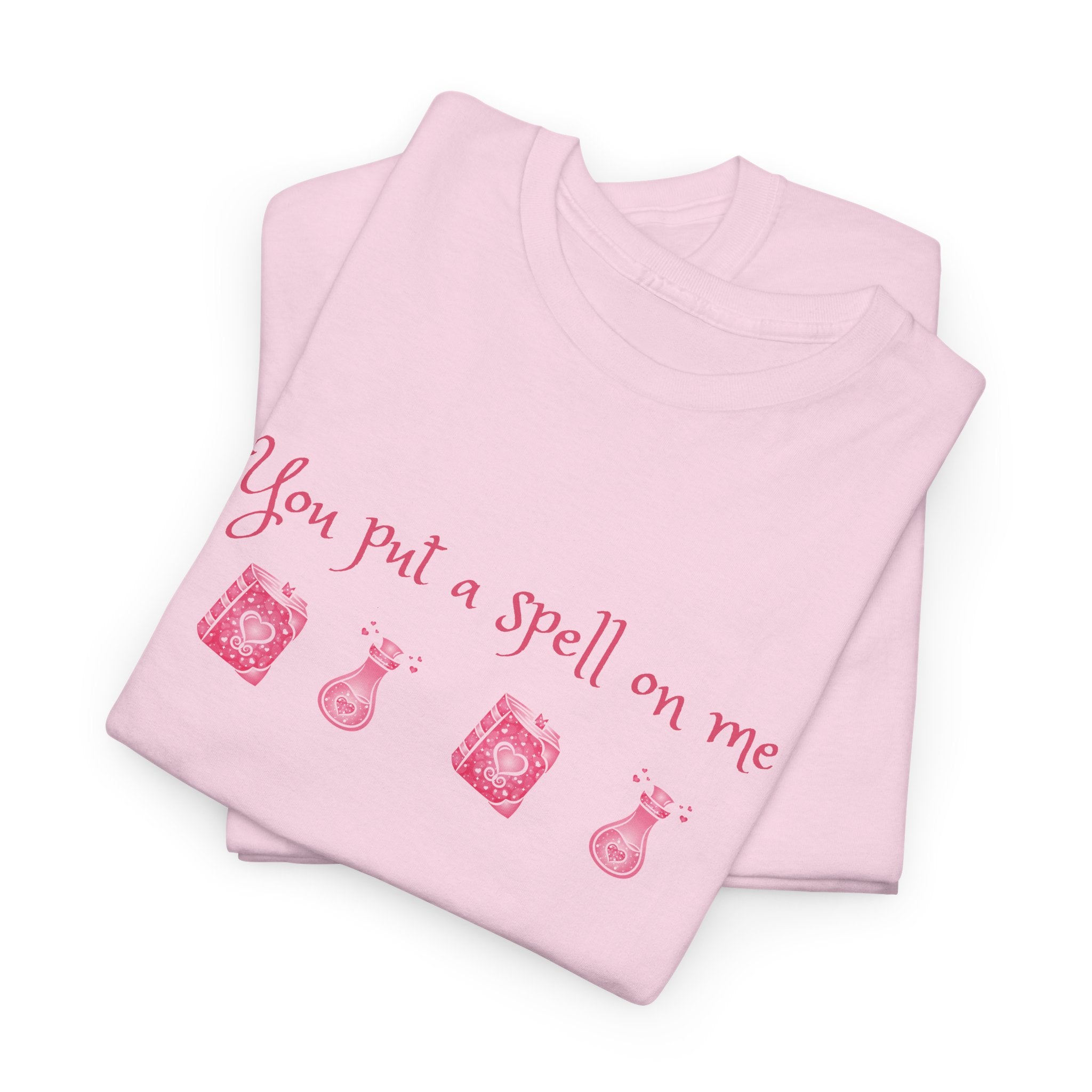 "You Put a Spell on Me" T-Shirt - Pink Potion & Spellbook Tee