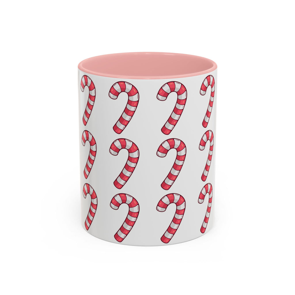 Candy Cane Pattern Accent Coffee Mug (11/15oz)