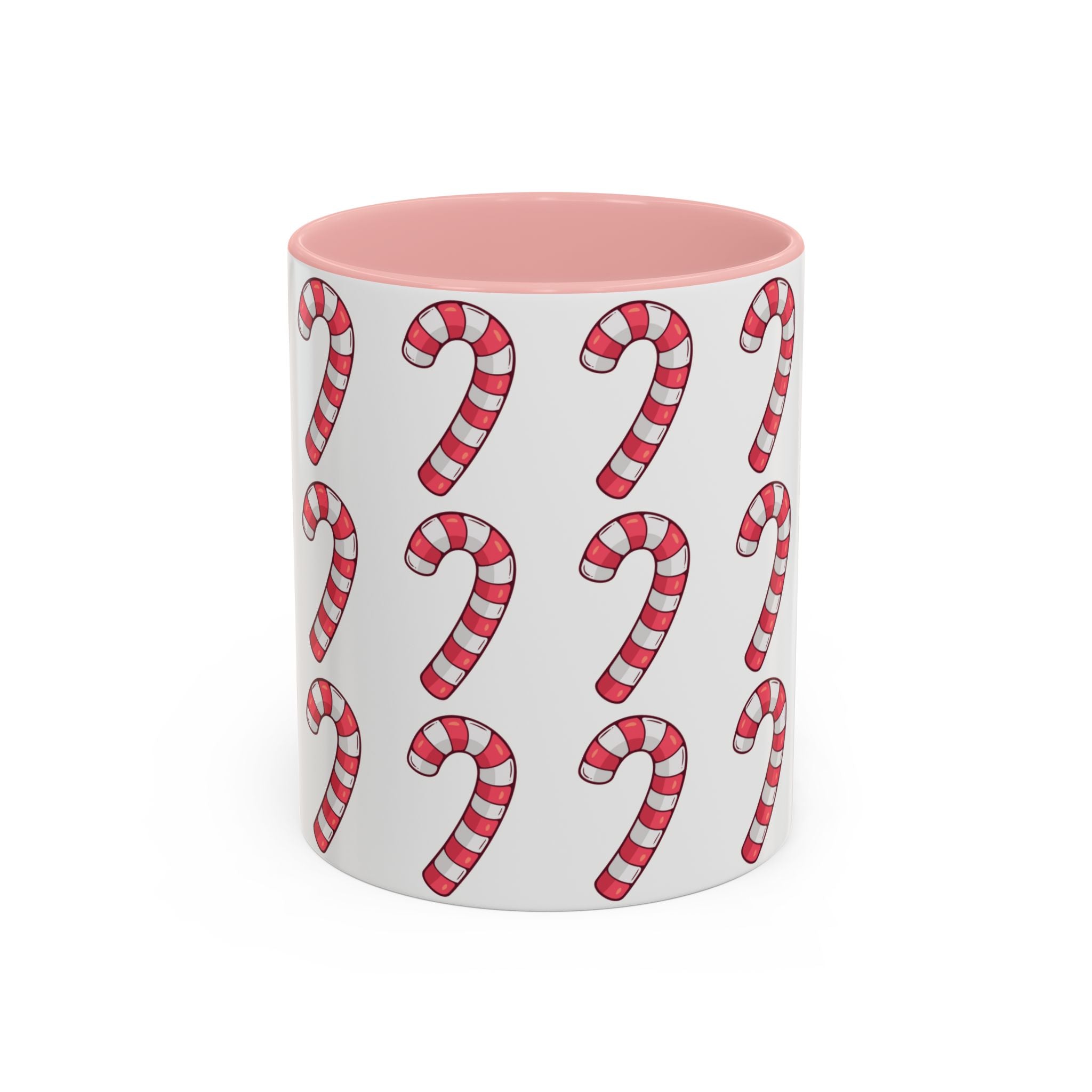 Candy Cane Pattern Accent Coffee Mug (11/15oz)