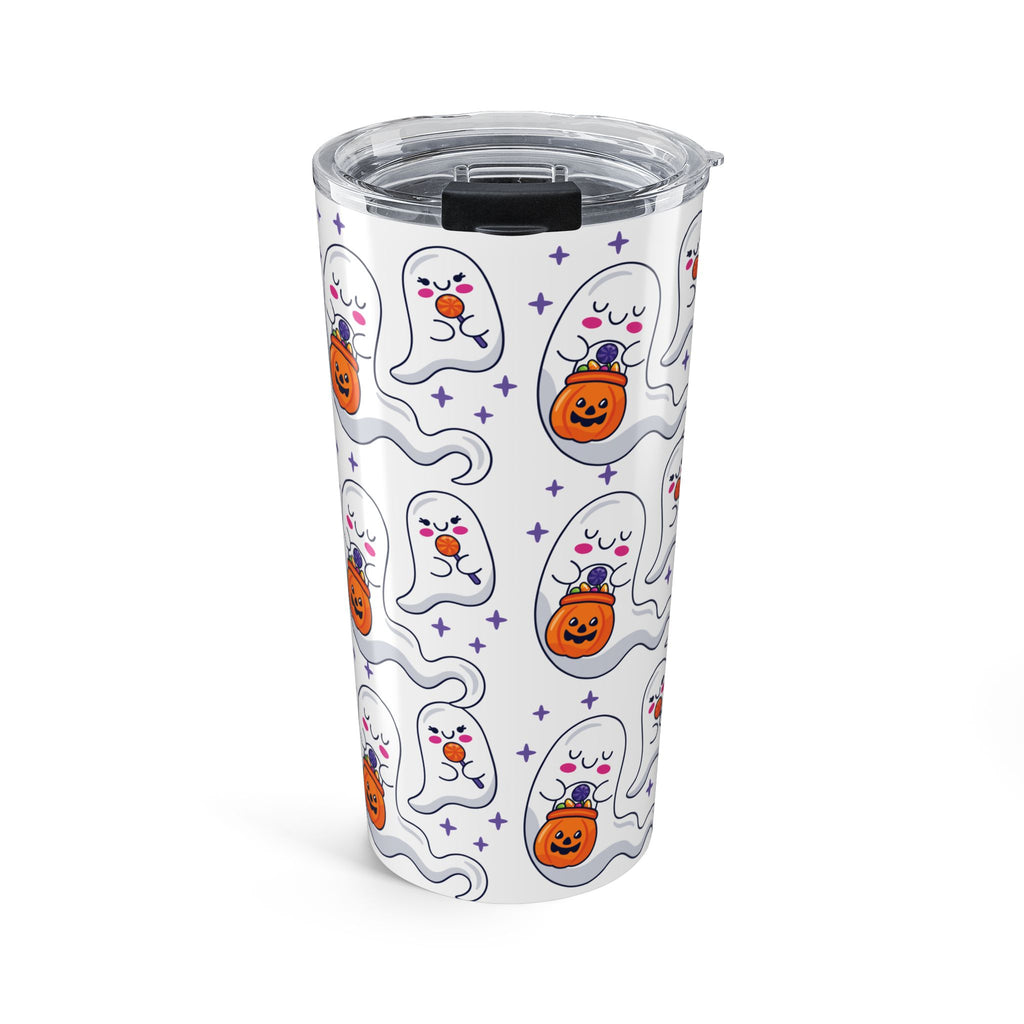 Halloween Ghost Holding Treats Tumbler