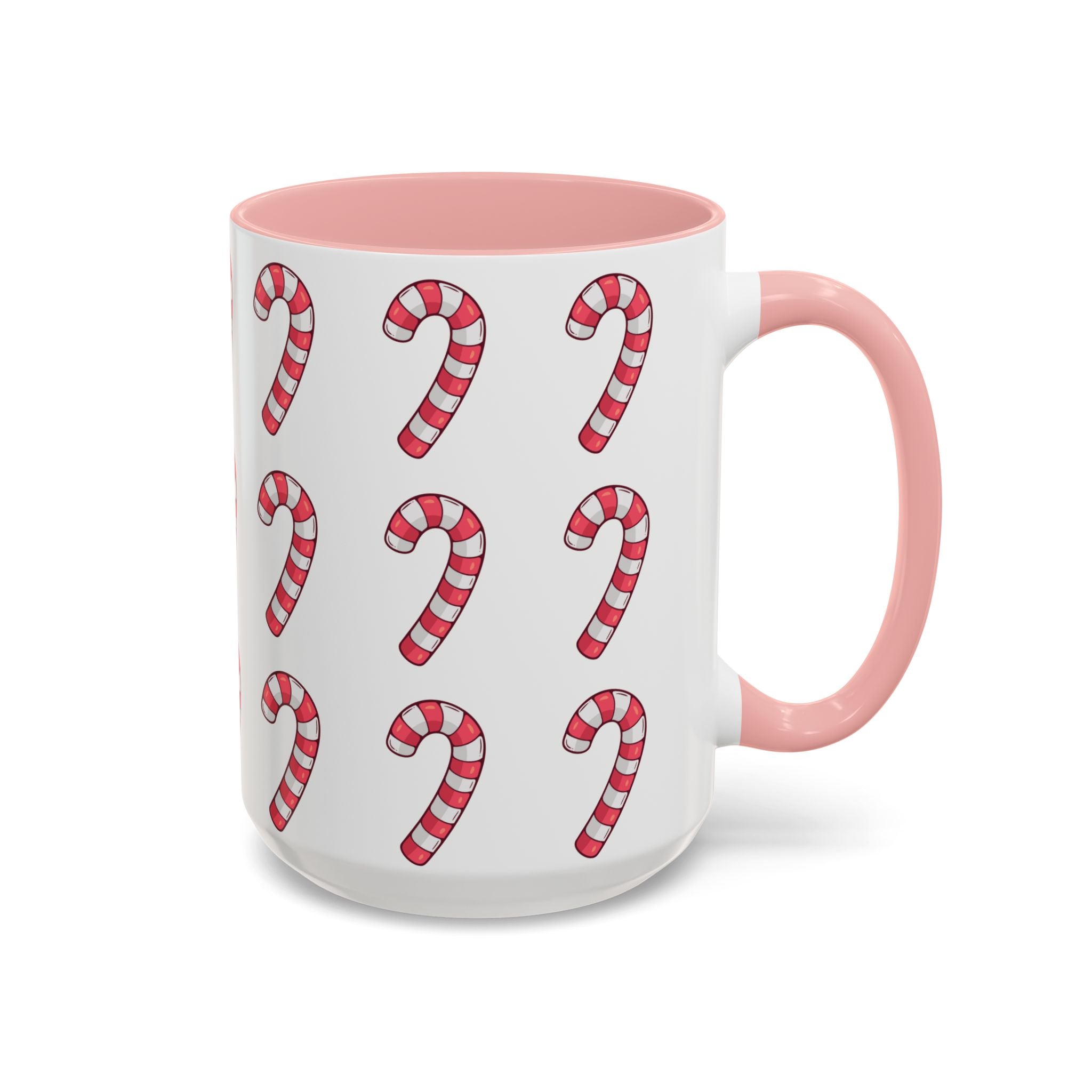 Candy Cane Pattern Accent Coffee Mug (11/15oz)