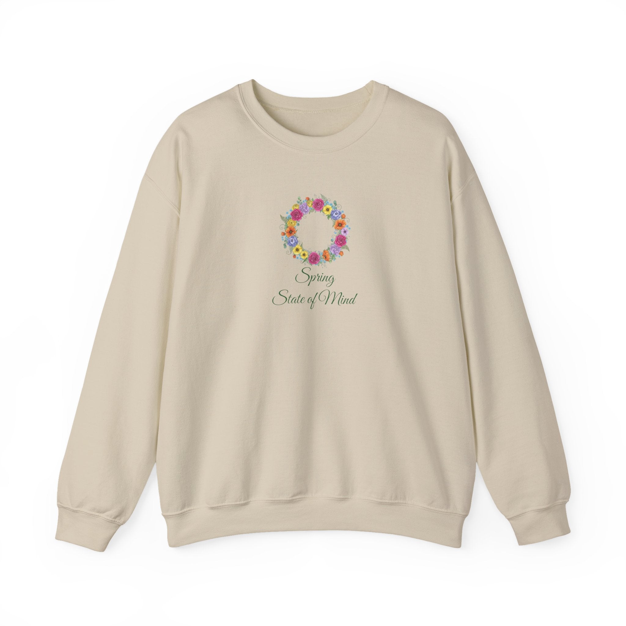 “Spring State of Mind” Sweatshirt — Floral Wreath Crewneck