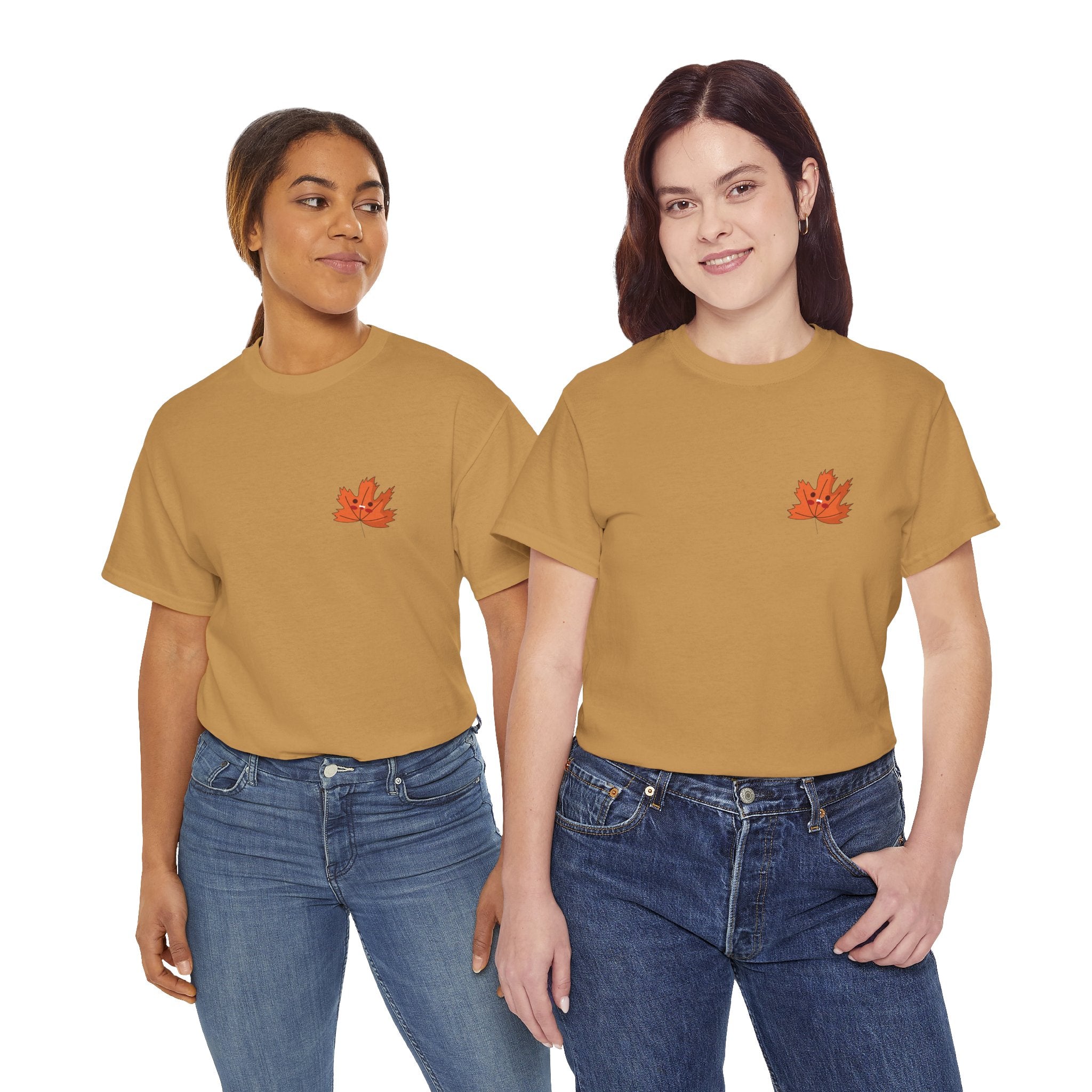 Cute Autumn Leaf Unisex Heavy Cotton Tee
