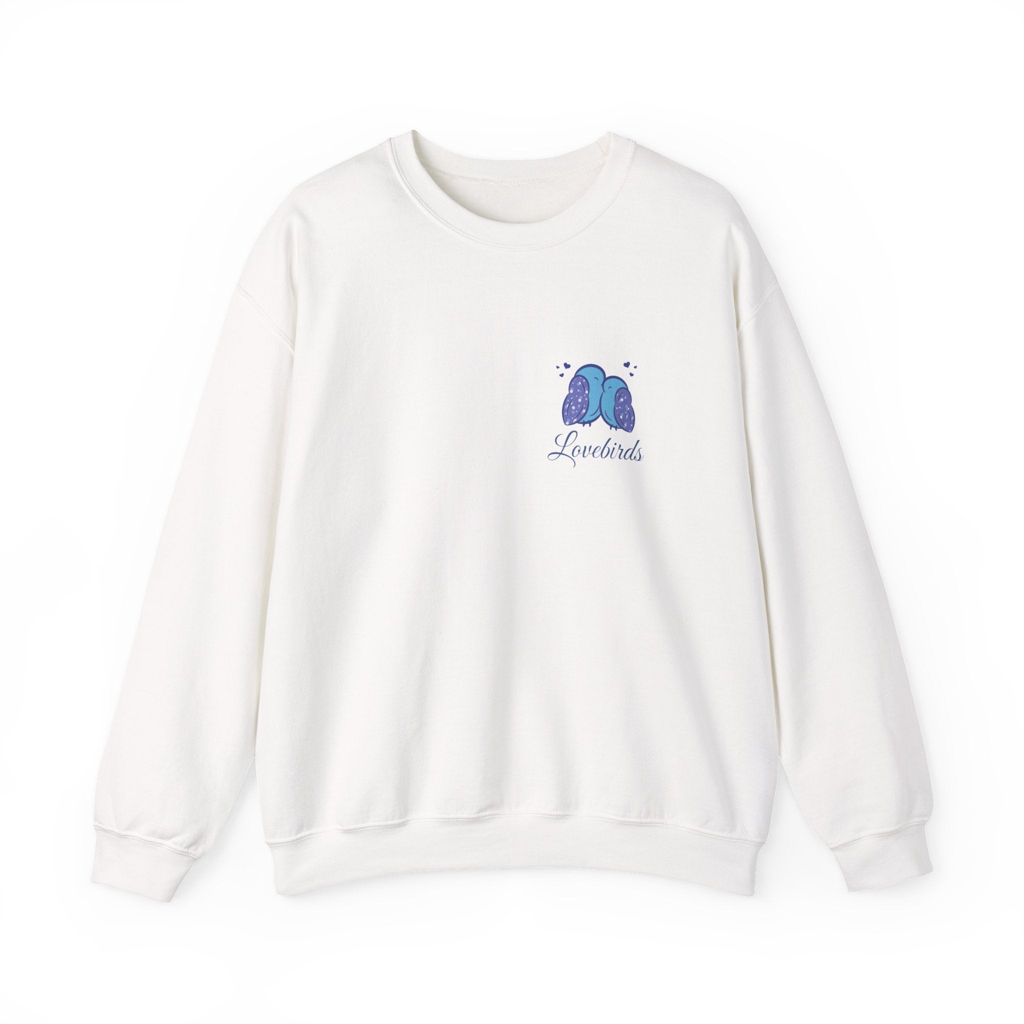''Lovebirds'' Sweatshirt — Cute Blue Lovebirds Crewneck Sweatshirt