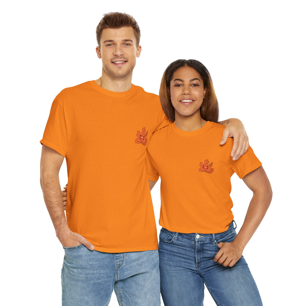 Cute Autumn Leaf Unisex Heavy Cotton Tee
