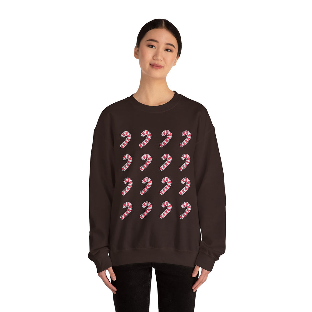 Candy Cane Pattern Crewneck Sweatshirt