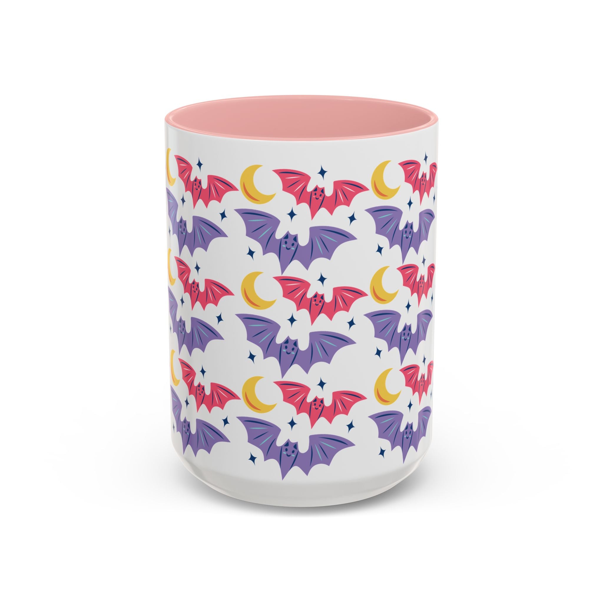 Cute Bats With Crescent Moon Accent Coffee Mug (11, 15oz)