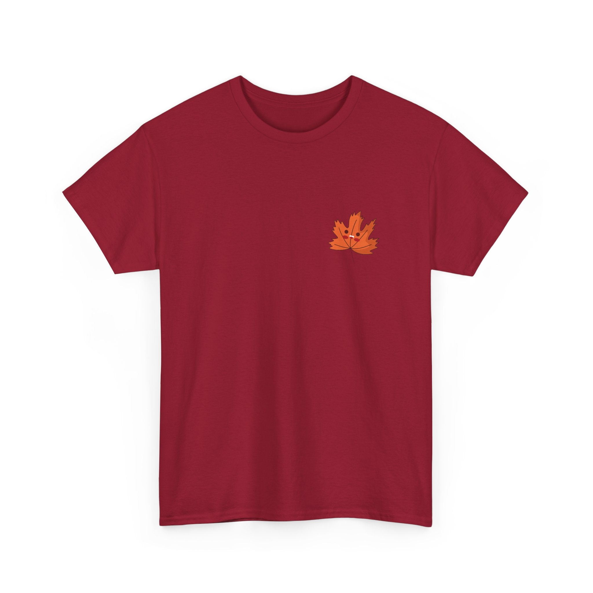 Cute Autumn Leaf Unisex Heavy Cotton Tee