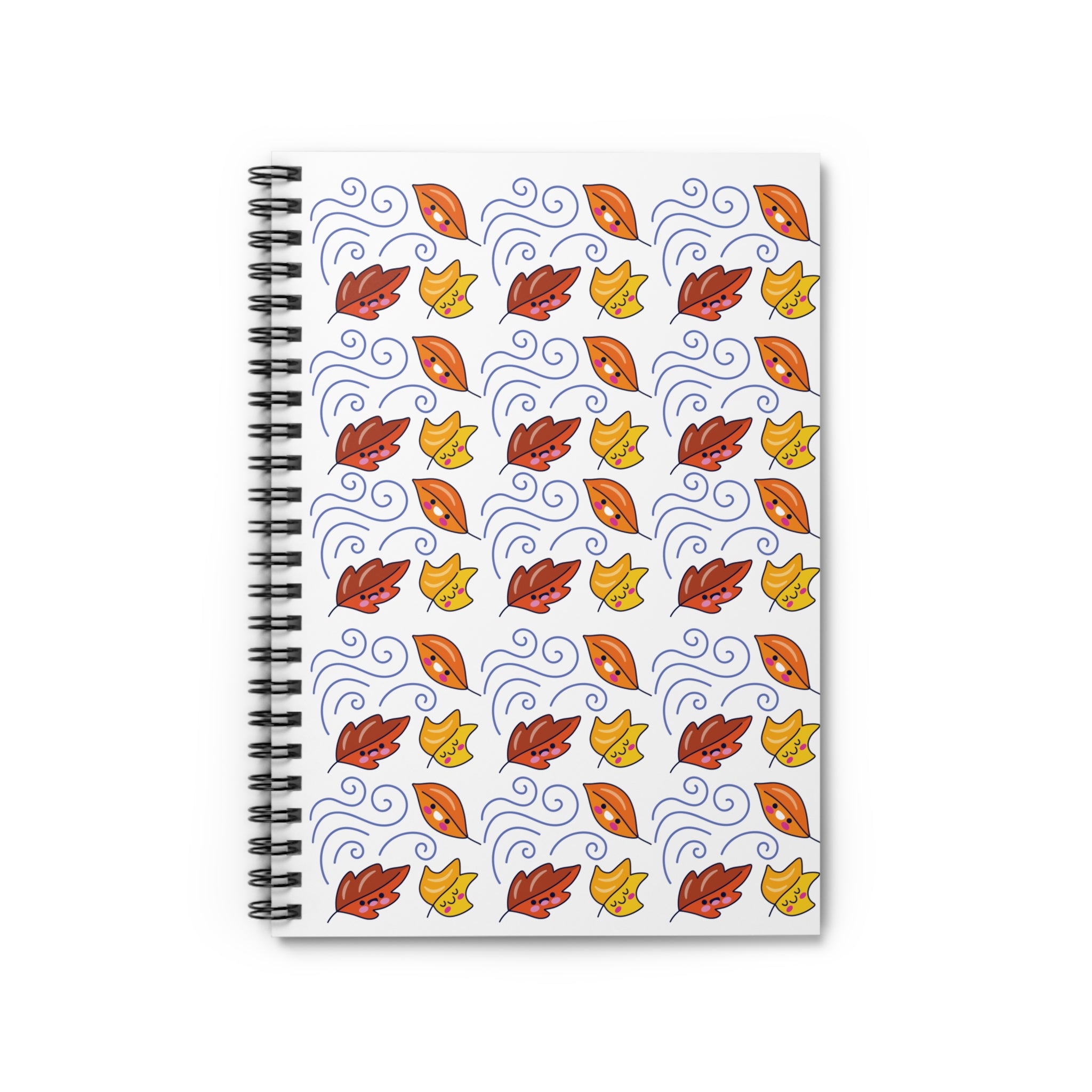 Leaves and Wind Spiral Notebook - Ruled Line