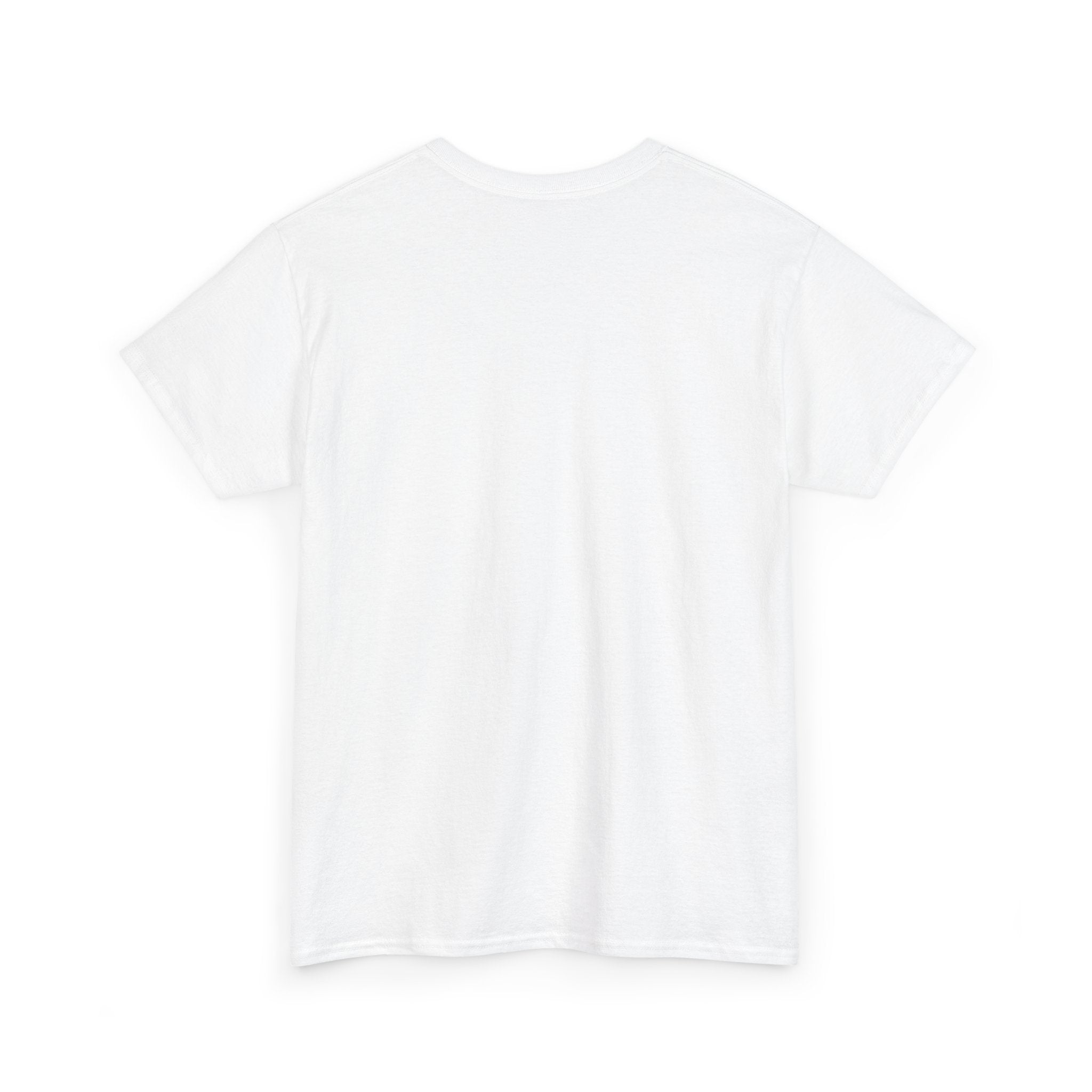 Trick or Treat Unisex Heavy Cotton Tee White & Black (Purple Letters)
