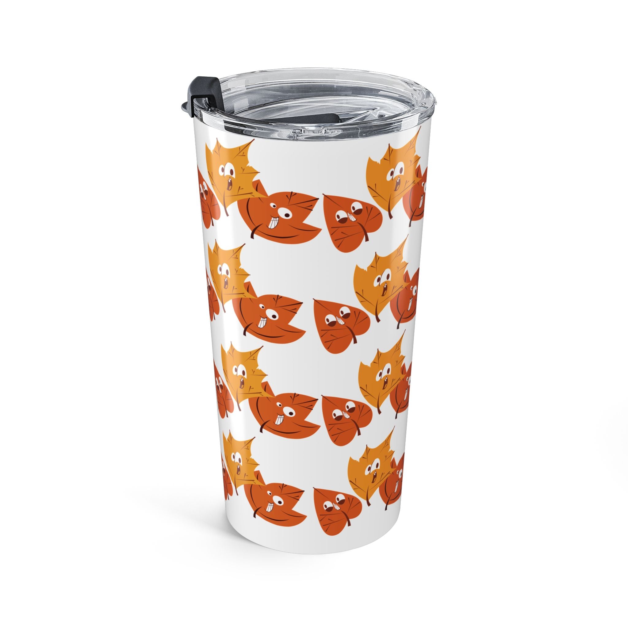 Smiley Autumn Leaves Tumbler