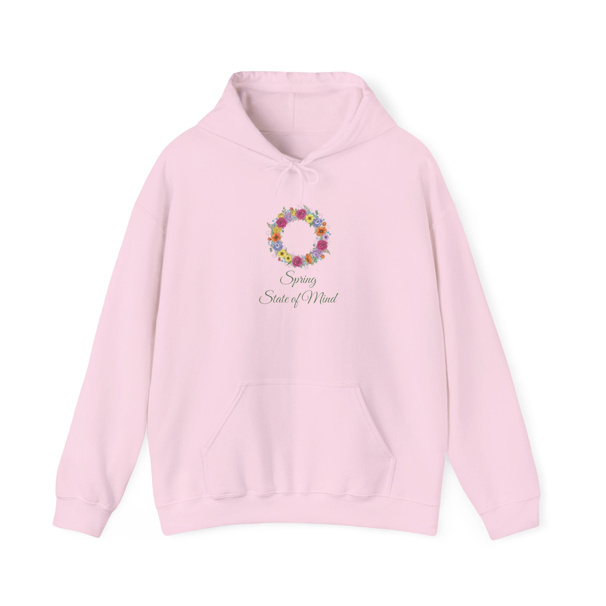 ''Spring State of Mind'' Hoodie —  Floral Wreath Spring Pullover
