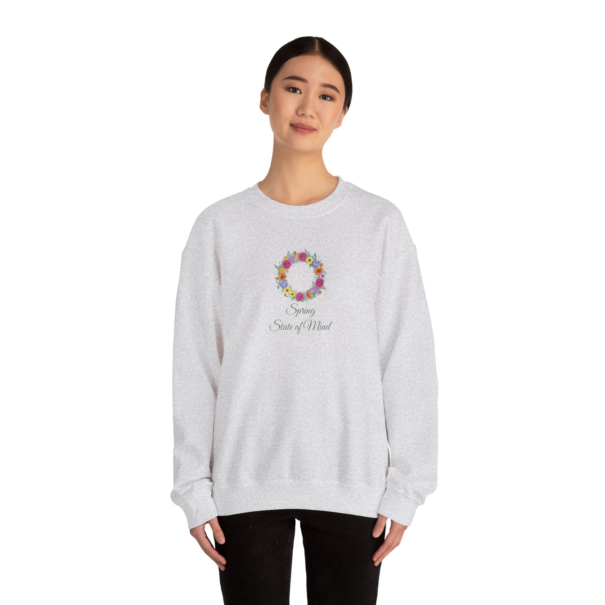 “Spring State of Mind” Sweatshirt — Floral Wreath Crewneck