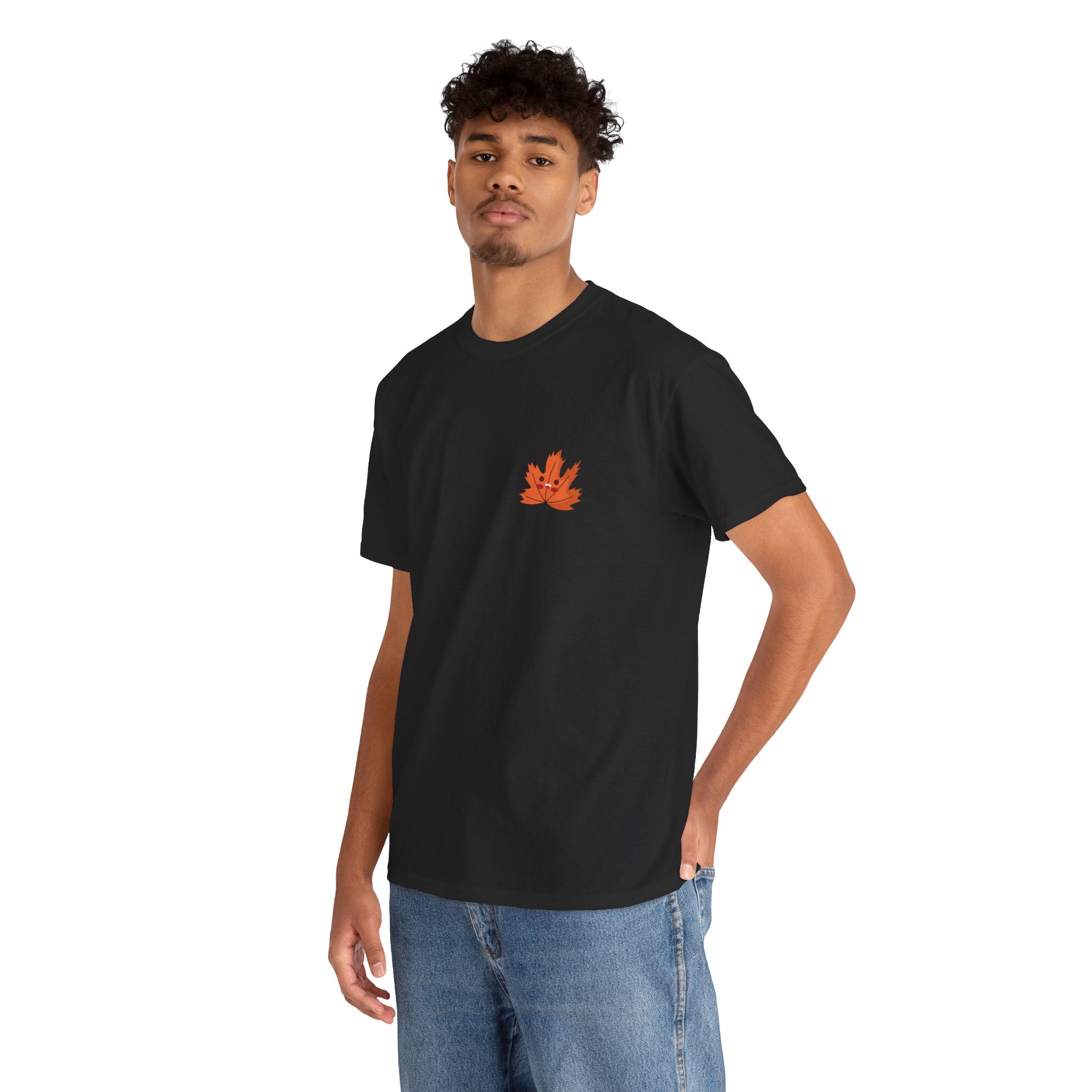 Cute Autumn Leaf Unisex Heavy Cotton Tee