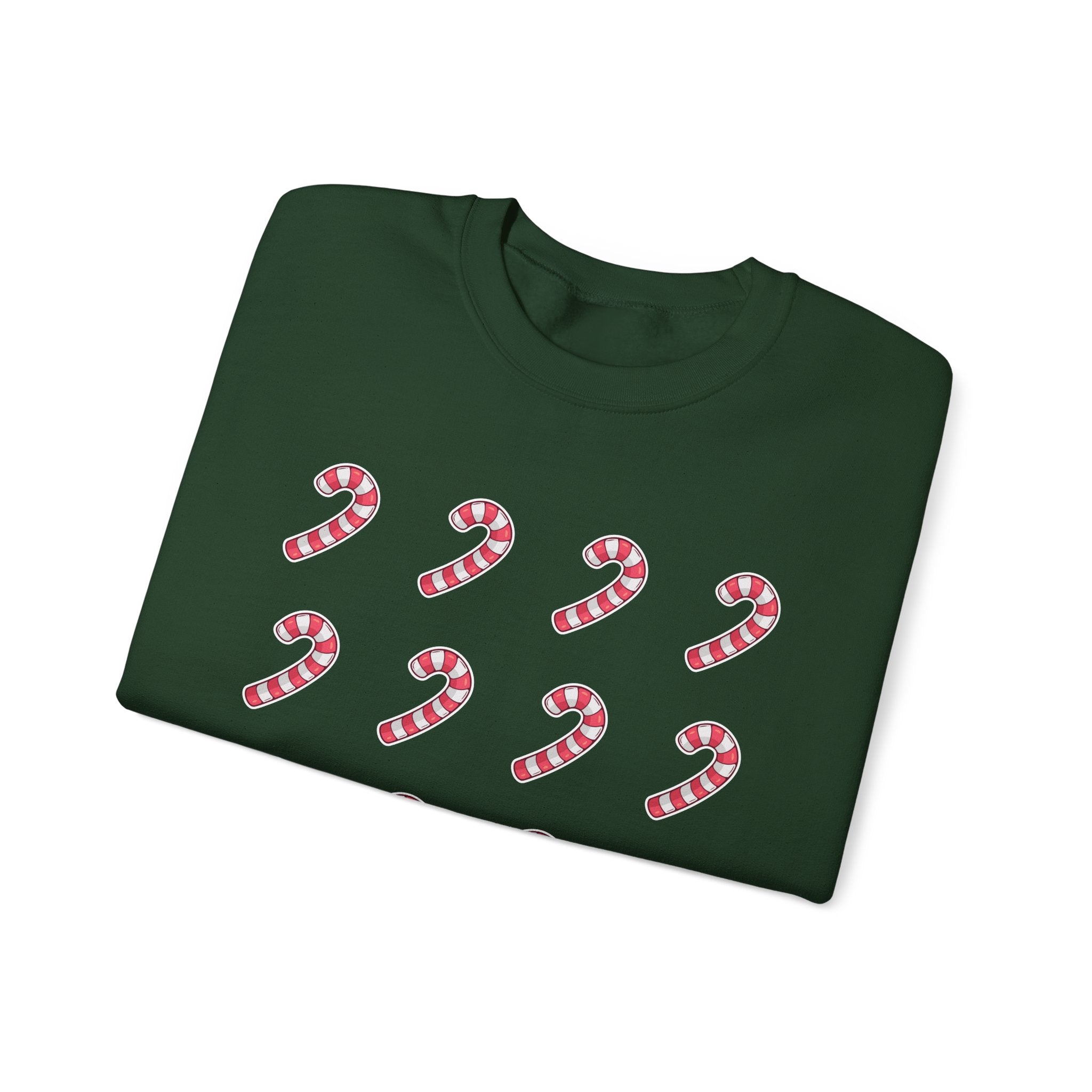 Candy Cane Pattern Crewneck Sweatshirt