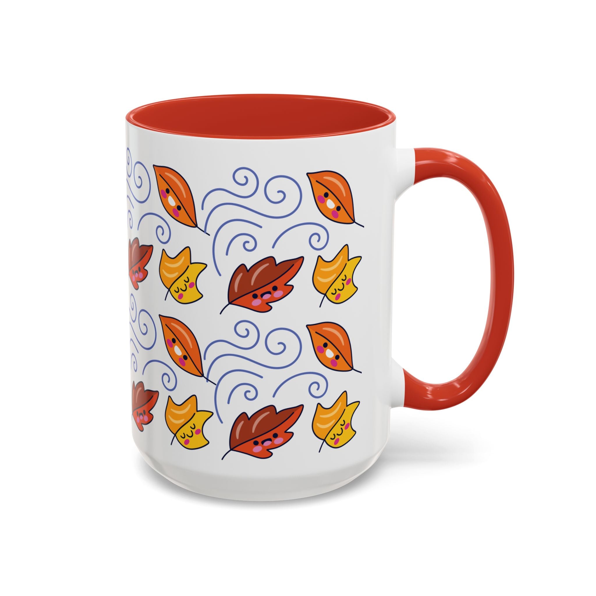 Leaves and Wind Accent Coffee Mug (11, 15oz)